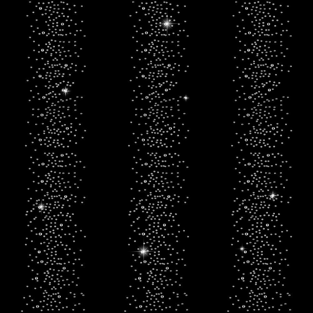 Glitter Iron-On Transfers with Rhinestone Appliqués for Clothing Embellishment