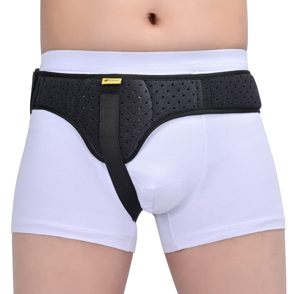 Tenbon Hernia Belt for Men and Women Hernia Support Truss for Inguinal Groin Left or Right Side Adjustable Waist Strap, Surgery Men’S Inguinal Brace for Pain Relief Recovery (Small)