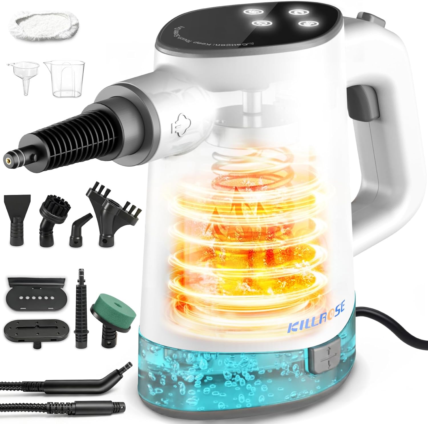 Limpiador a vapor portatil 500ML calentamiento 10S 12 accesorios para hogar