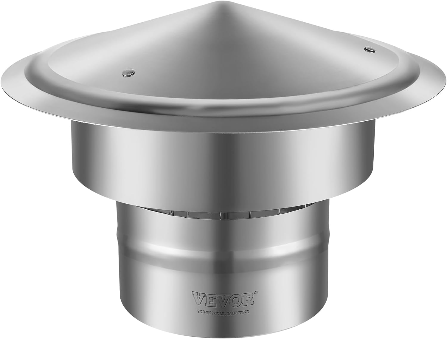 VEVOR 6 Inch Chimney Cap - All-Weather Stainless Steel with Reinforced Hardware, Easy Installation Vent Cover for Outdoor Protection