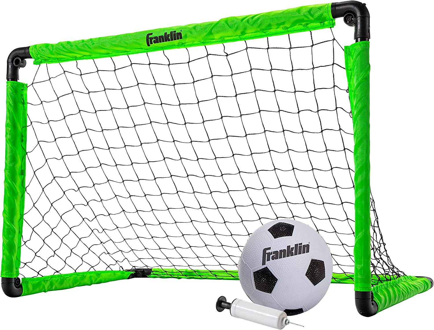 Kids Mini Soccer Goal Set - Backyard + Indoor Mini Net and Ball Set with Pump - Portable Folding Youth Soccer Goal - Perfect Kids Toy - 36