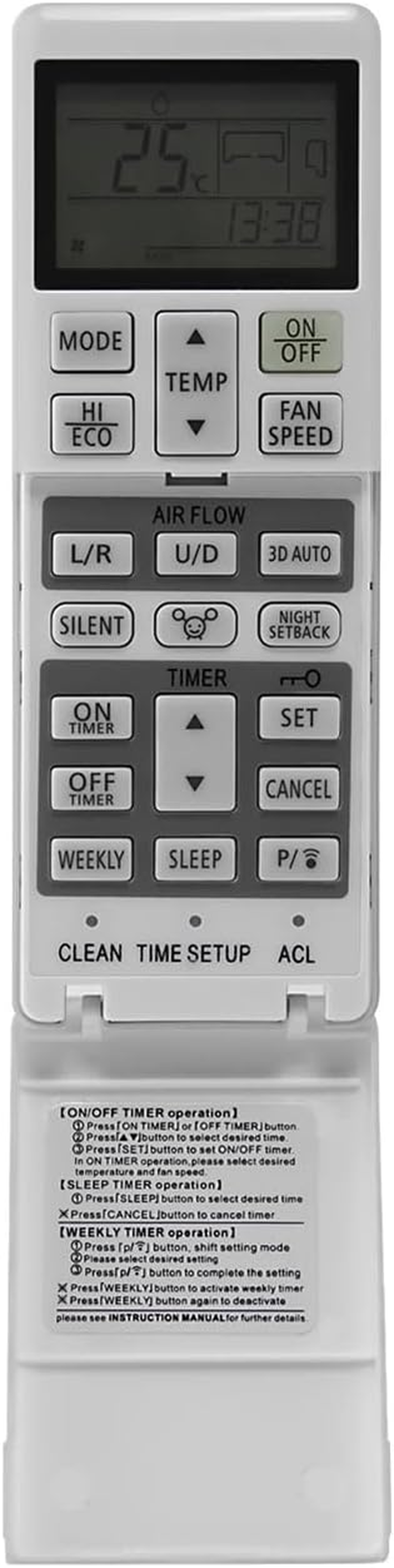 Telecomando Di Ricambio RLA502A700B per Condizionatore D'Aria Mitsubishi RLA502A700S RLA502A700L SRF50ZMXA-S SRK80ZM-S SRK71ZM-S SRK63ZM-S SRK50ZM-S DXK18ZSA-W SRK20ZSA-W SRK25ZSA-W W SRK355 ZSA-W