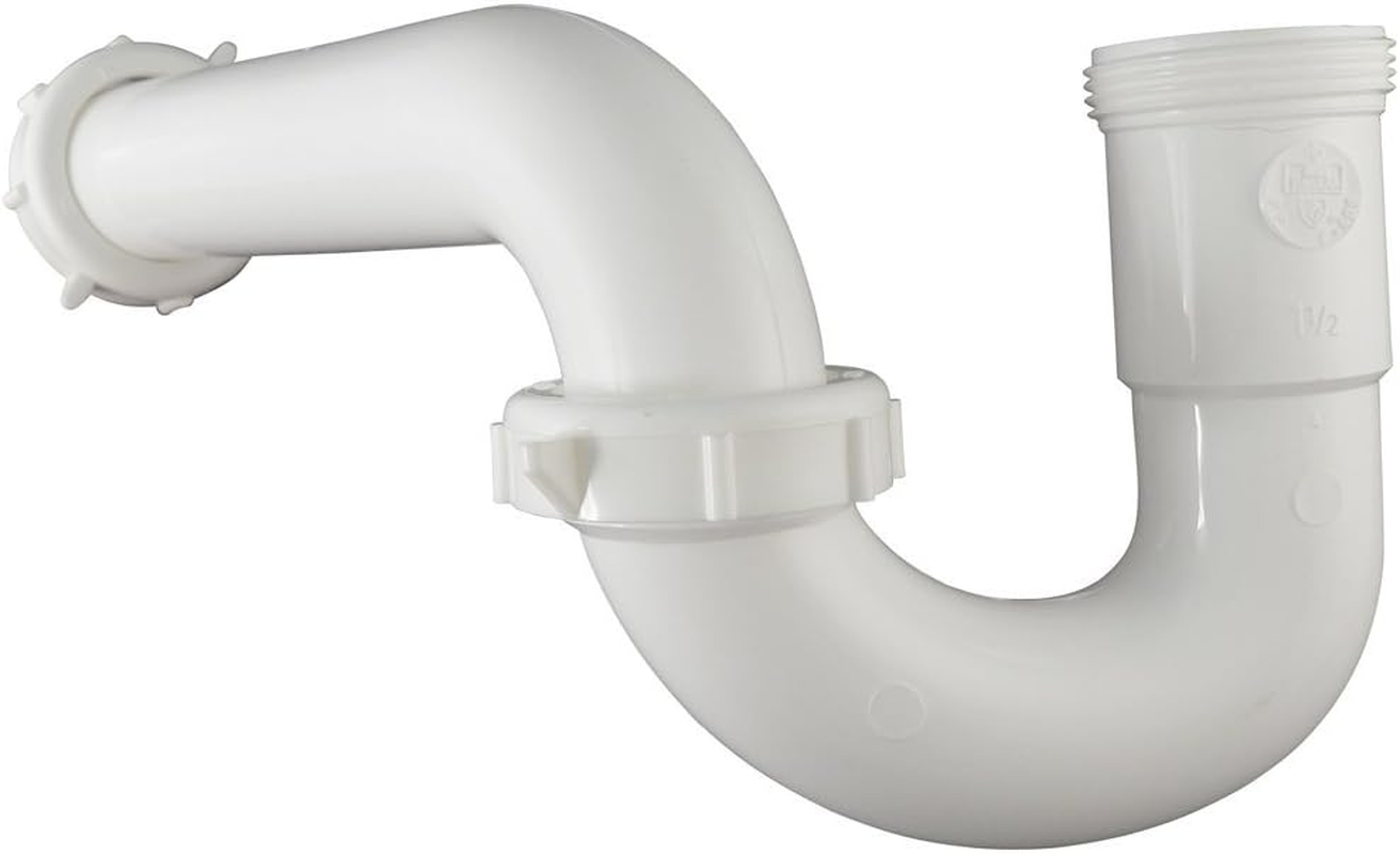Plastic P-Trap with Reducing Washer, 1.25-In. X 1.5-In. White
