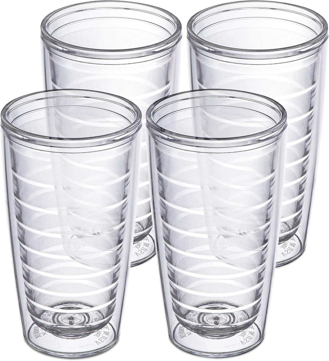16 OZ Insulated Tumblers Plastic Keeps Drinks Cold & Hot, 4pk Double Walled  C...