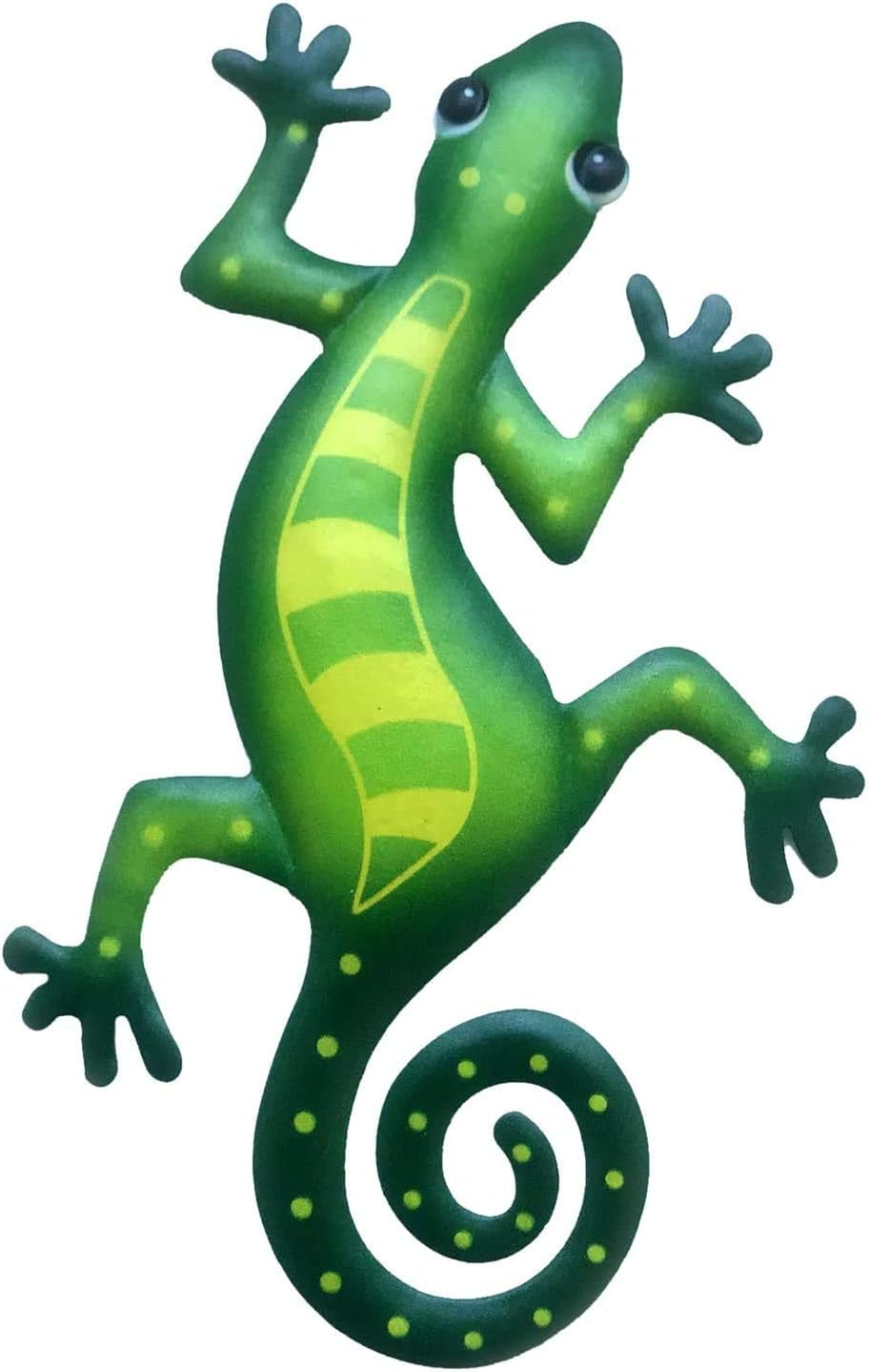 Gecko Metal Wall Art Metal Lizard Art Wall Sculpture Hanging Decorations for Indoor Outdoor Home Bedroom Living Room Office Decor - Green