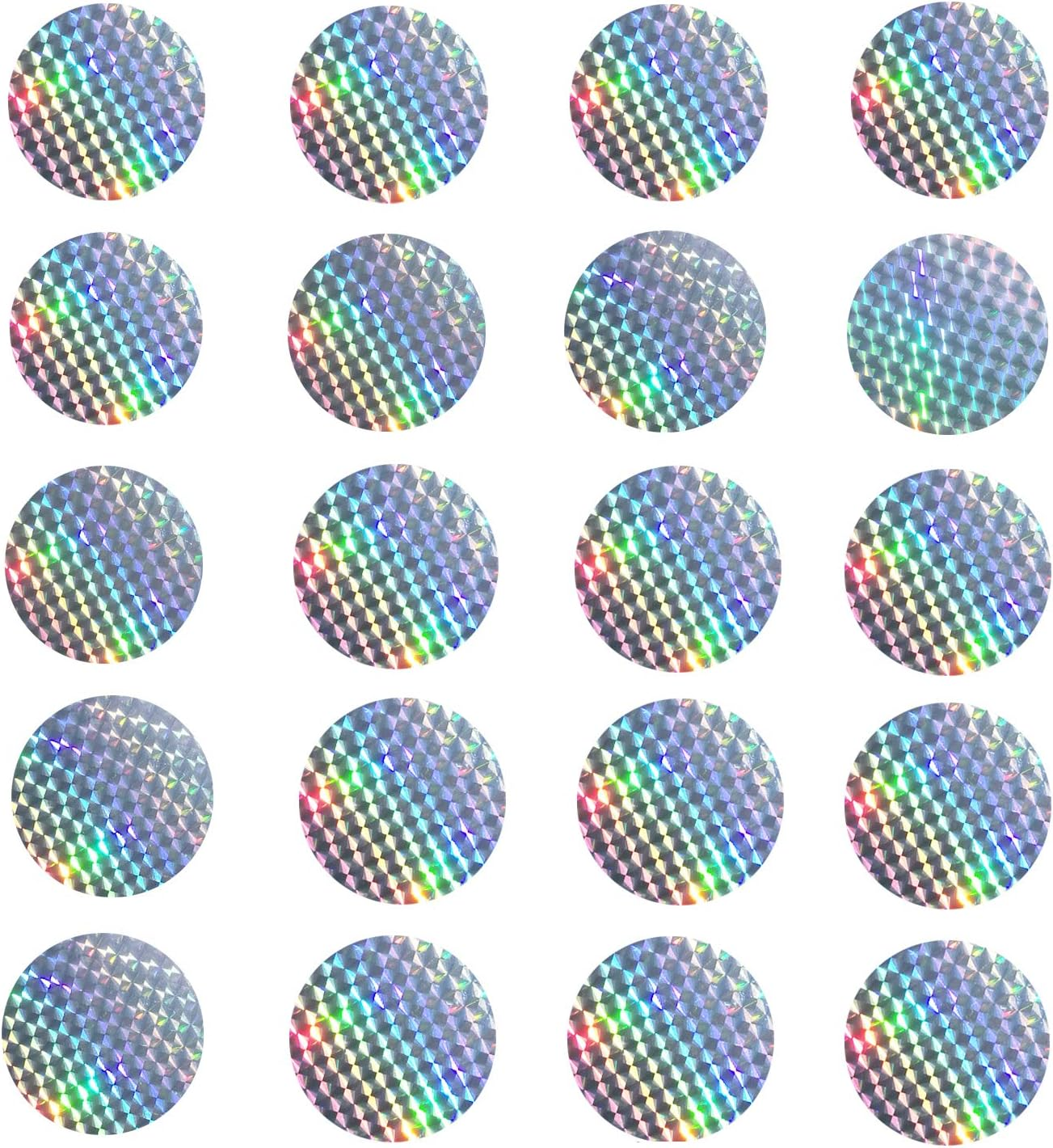 Anti Collision Window Stickers for Birds, Glass Window Decals Clings for Bird Strikes, Stop Birds from Hitting Windows, Circle, 20 Pieces