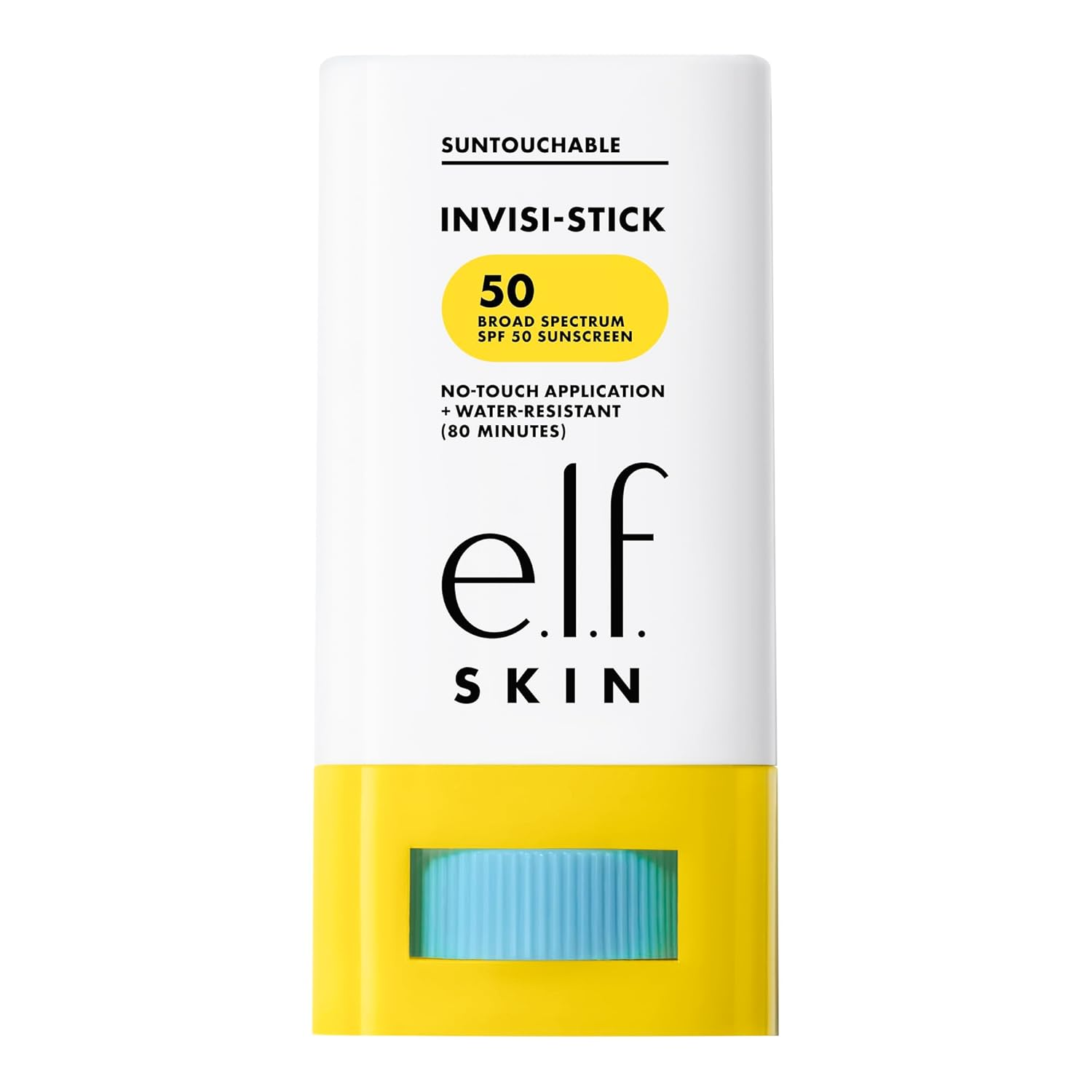 E.L.F. SKIN Suntouchable Invisi-Stick SPF 50, Clear Sunscreen for a Natural Finish, Made with Moisturizing Sunflower Seed Oil, Vegan & Cruelty-Free