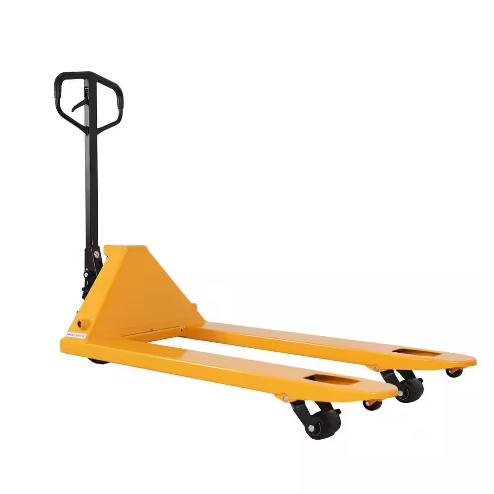 5,500 Lbs. Hydraulic Manual Hand Pallet Jack Truck with 48 X 21 In. Fork Size Yellow