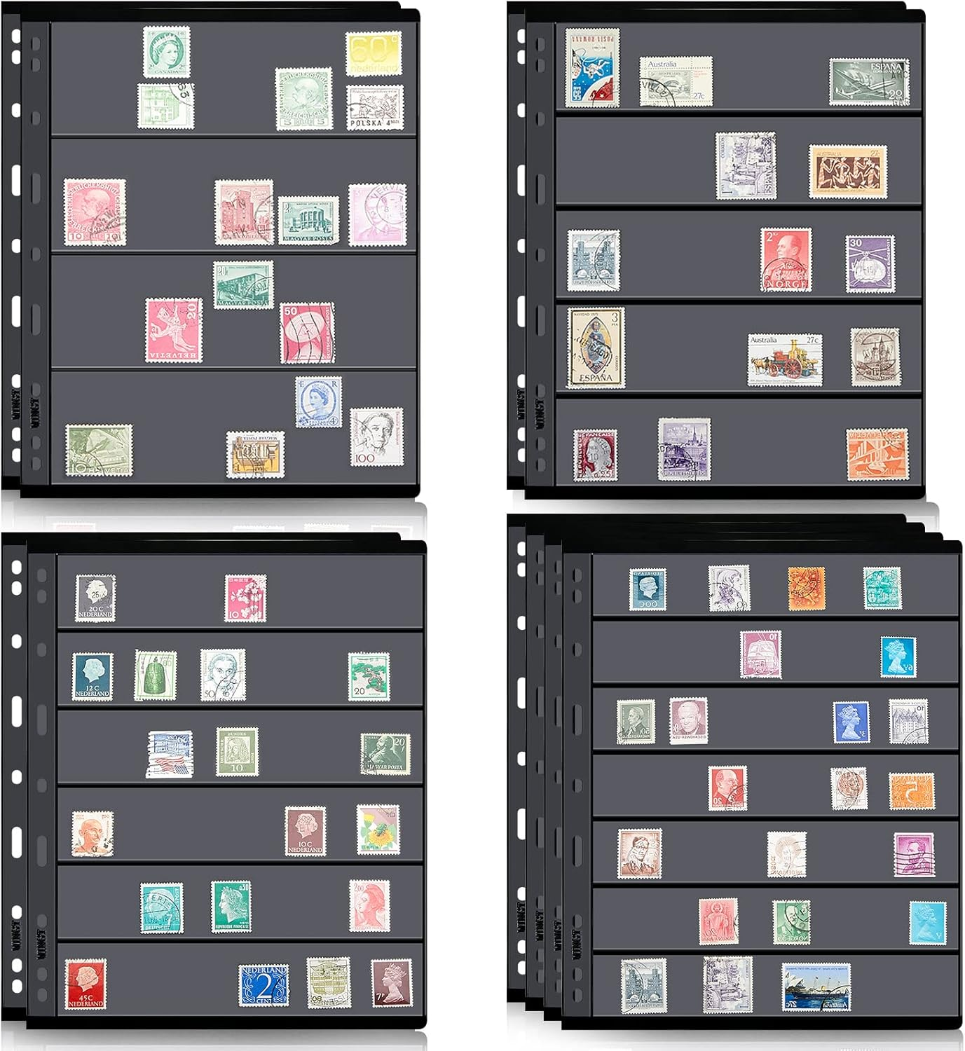 40 Sheets Stamp Pages Collector Stamp Album Page