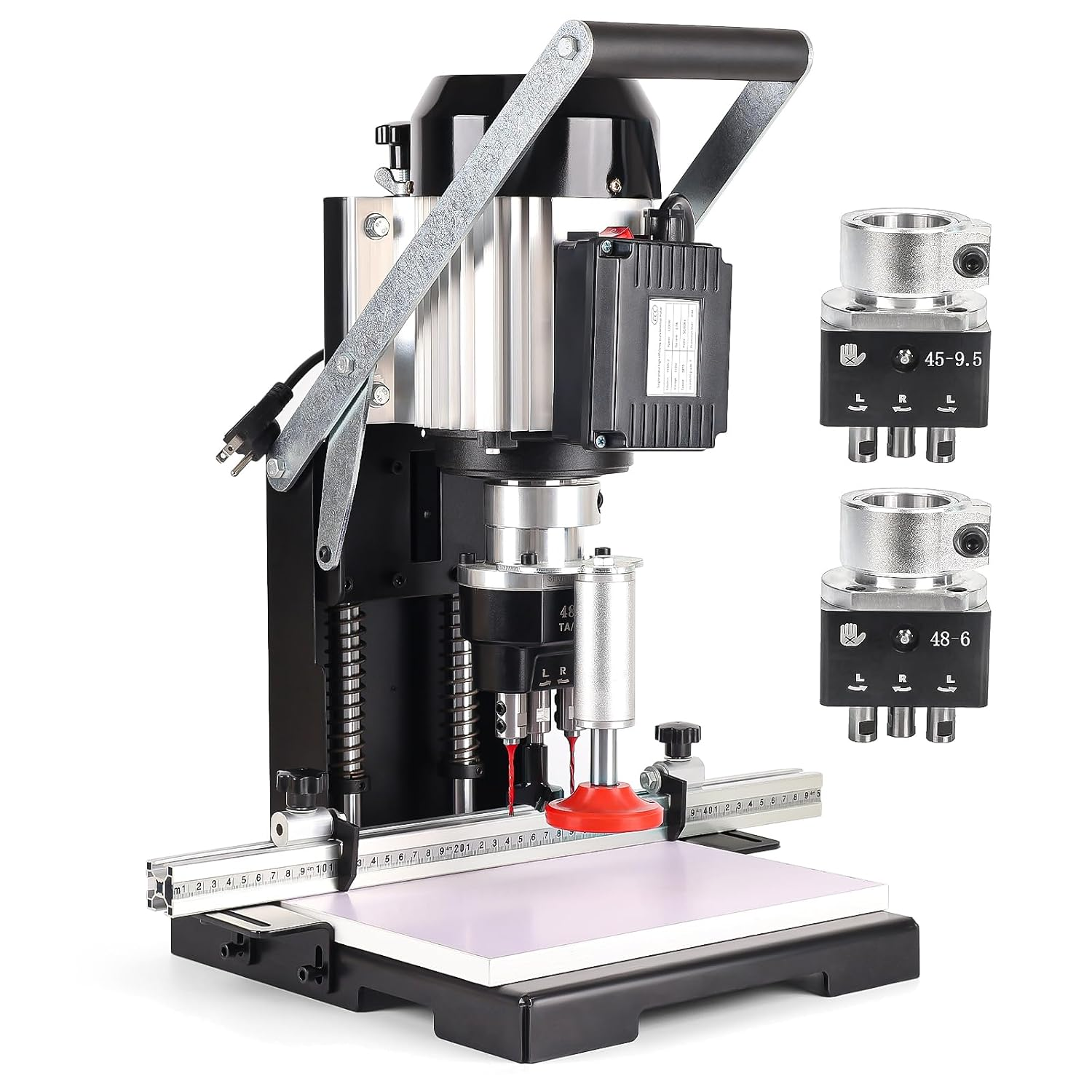 ADWAN Manual Hinge Drilling Machine Woodworking Boring Includes Two Drill Bits 45-9.5 and 48-6