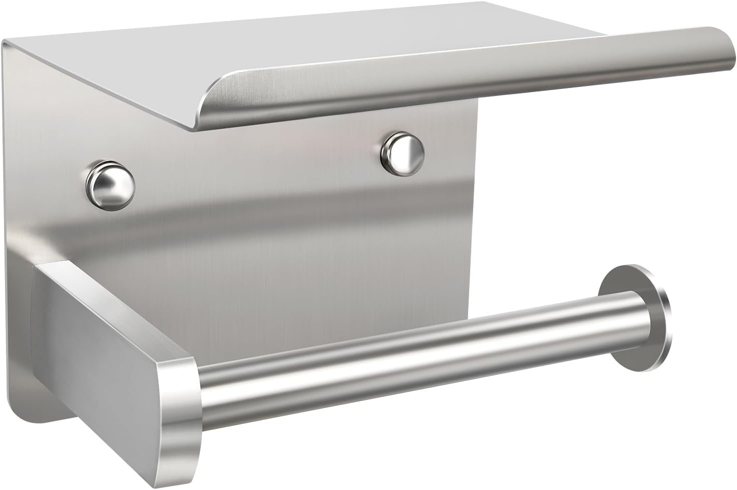 Wall Mount Toilet Paper Holder with Shelf for Bathroom Washroom Kitchen