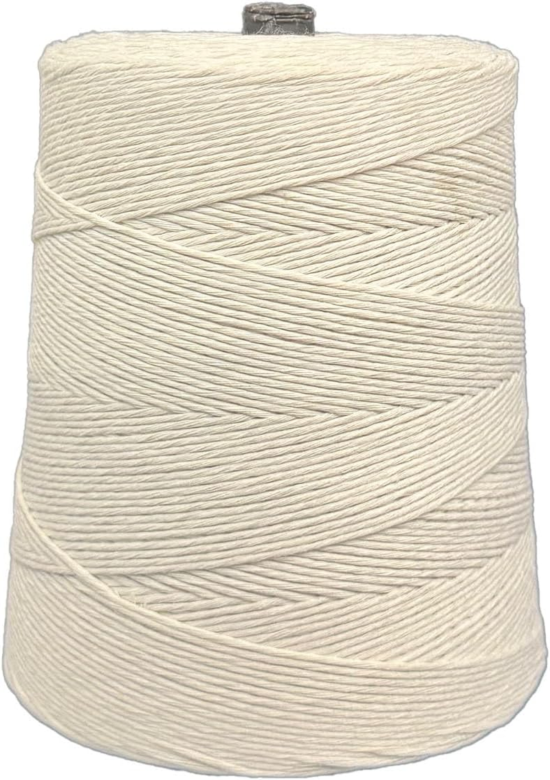 T.W Evans Cordage 16 PLY Cotton Twine 2 Lb Cone - 2400 Feet, White