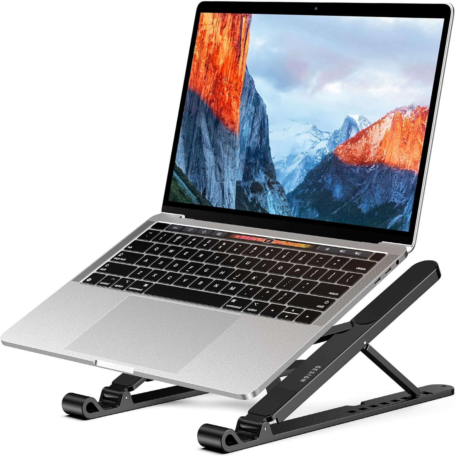 LS01 Pro Ergonomic Laptop Stand, Plastic Laptop Riser, Portable and Adjustable Notebook Computer Holder Compatible with 10-14