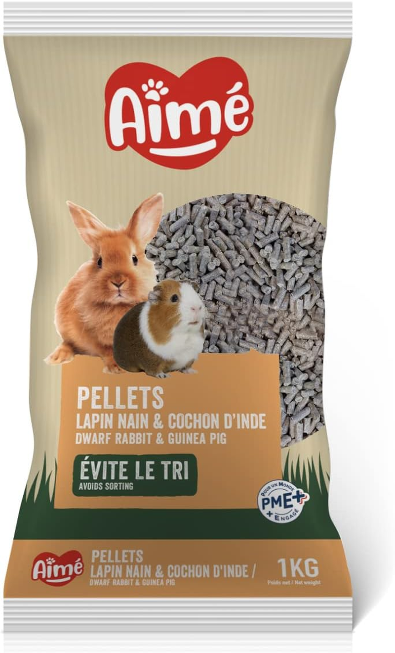 Granulés Lapin Nain Et Cochon D'Inde 1Kg - Repas Complet - Apports Nutritionnels Garantis Avec Des Granulés Savoureux À Texture Croquante
