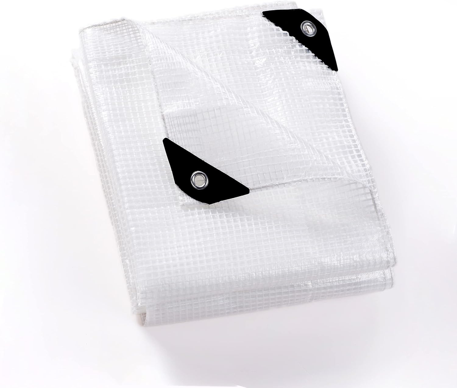 Clear White Tarp Heavy Duty 16X20 Feet Waterproof for Greenhouse Outdoor Garden Poly Cover UV Resistant 3X3 Weave 10Mil