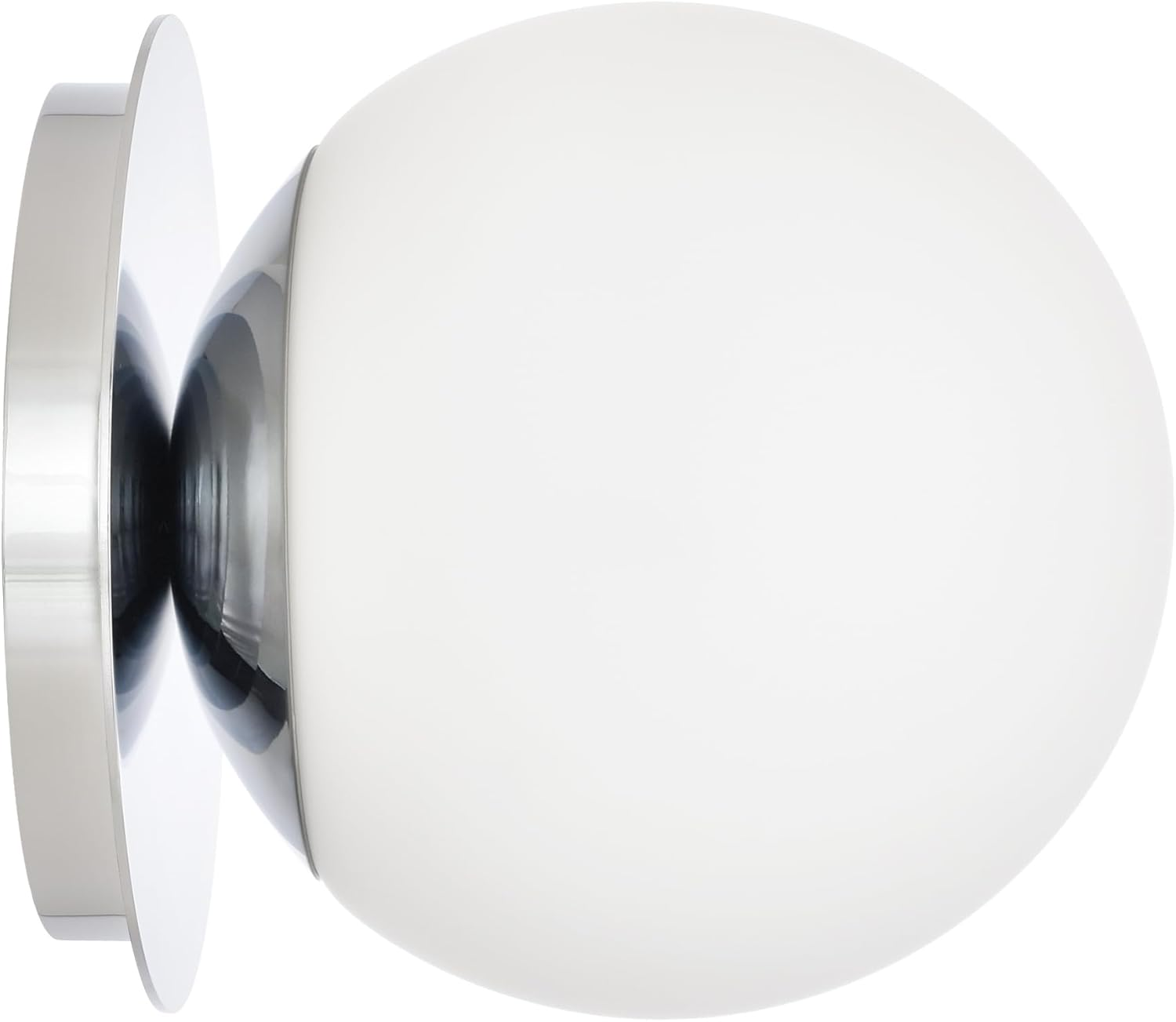 Wall Sconces, 1 Light Modern Globe Sconce, Wall Light for Bedroom Bathroom Living Room & Hallway Vanity Lighting, Ceiling Light Fixture (1-Light, Chrome)