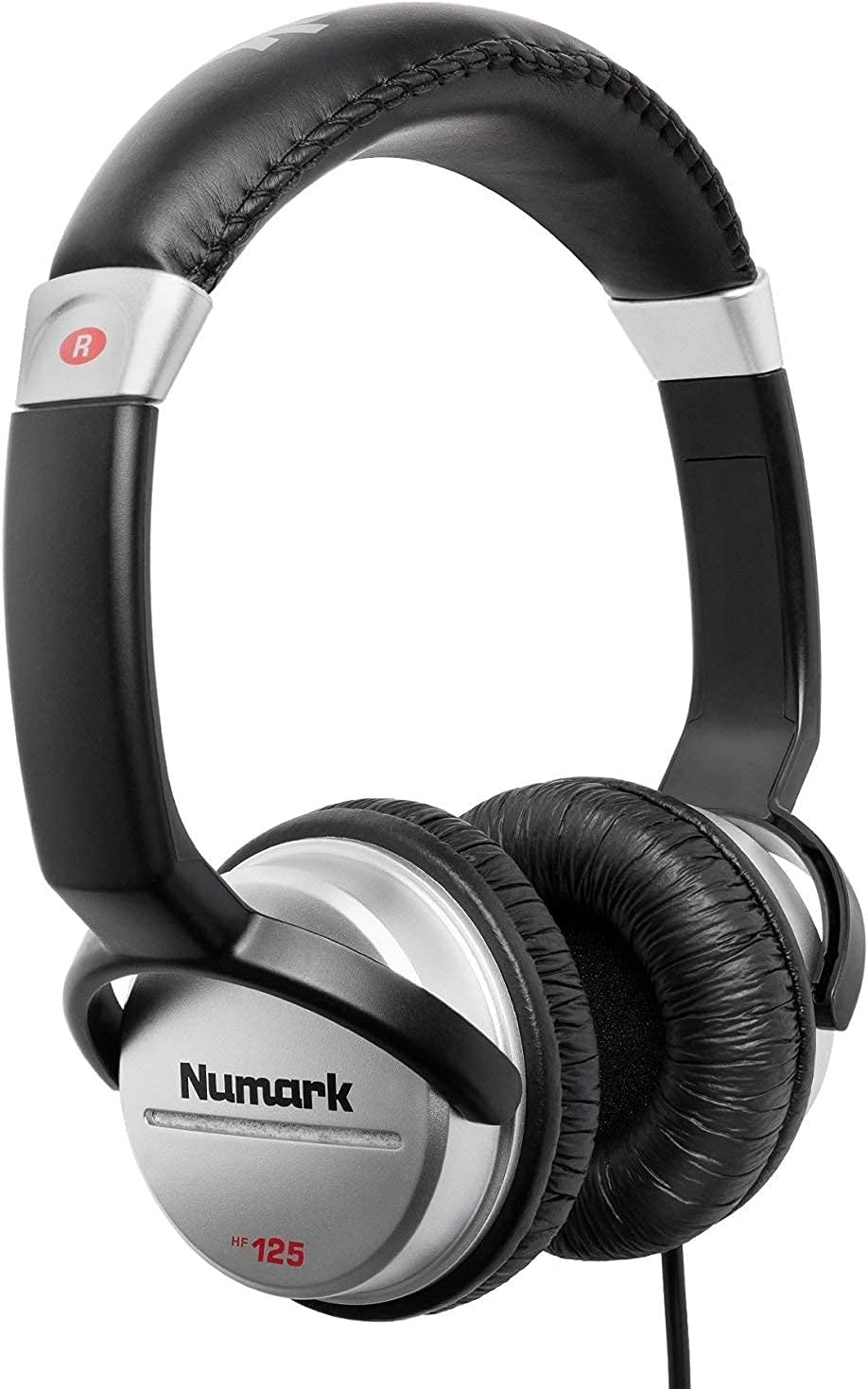 Numark HF125 Compact Recording and Monitoring DJ Headphones with 6Ft Cable, 40Mm