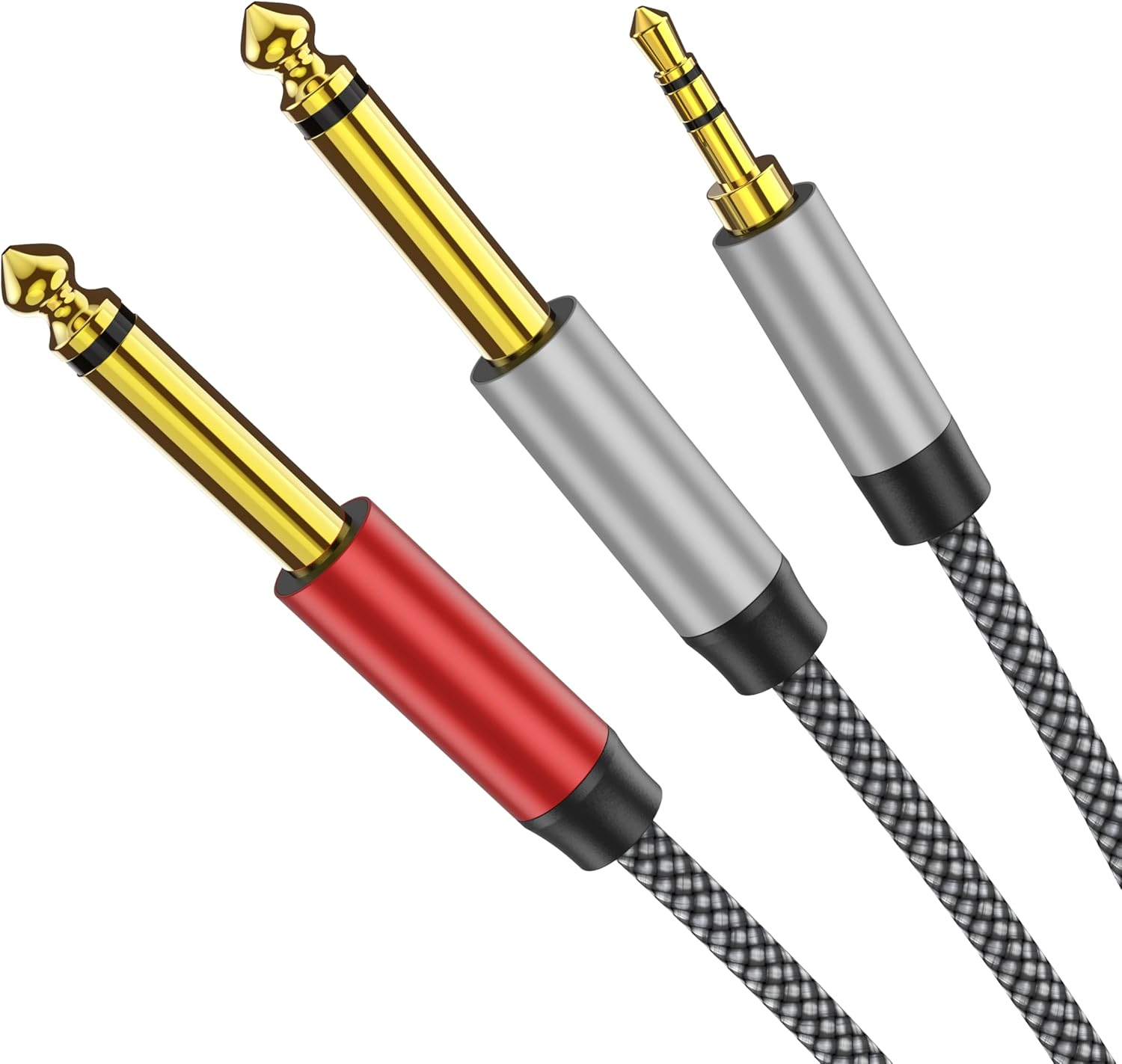 1/8 Stereo to Dual 1/4 Mono Cable 3Ft, 3.5Mm to Dual 1/4 Cable, 1/8 Inch TRS 