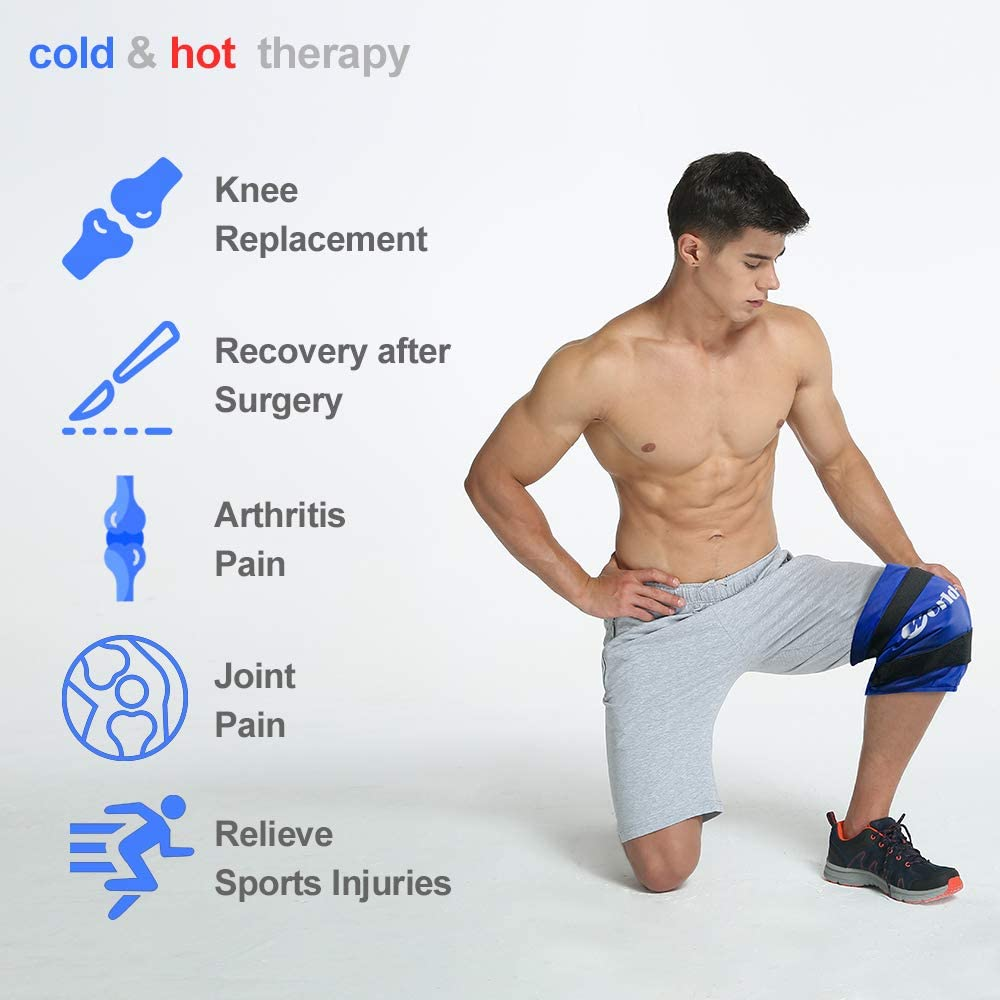 Knee Ice Pack Wrap around Entire Knee, Large Reusable Gel Ice Pack for Pain R... - Picture 7 of 16