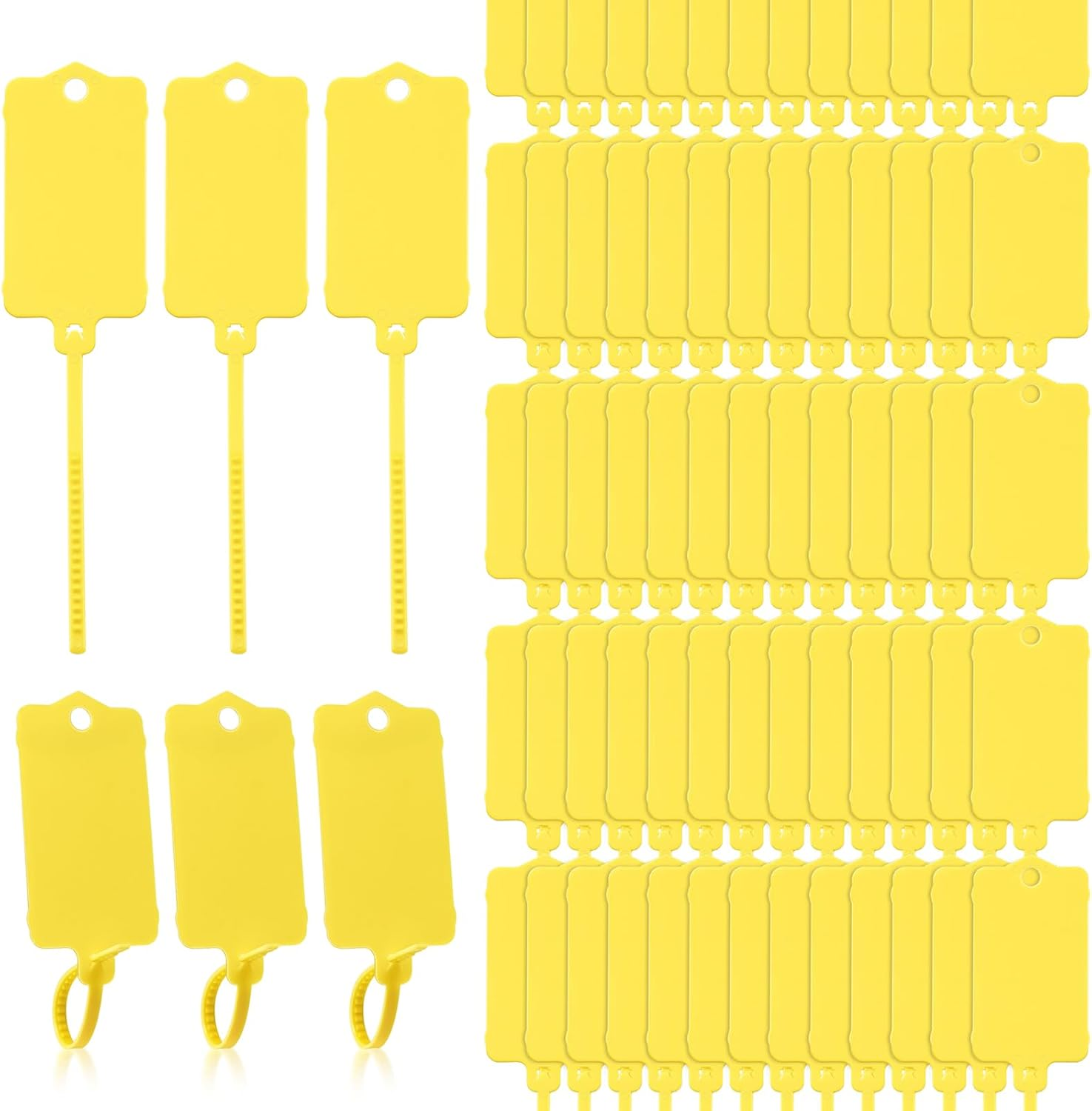 LeonBach 100 PCS Plastic Shipping Tags,1.46" x 2.48", Waterproof Labels Writa... - Picture 9 of 14