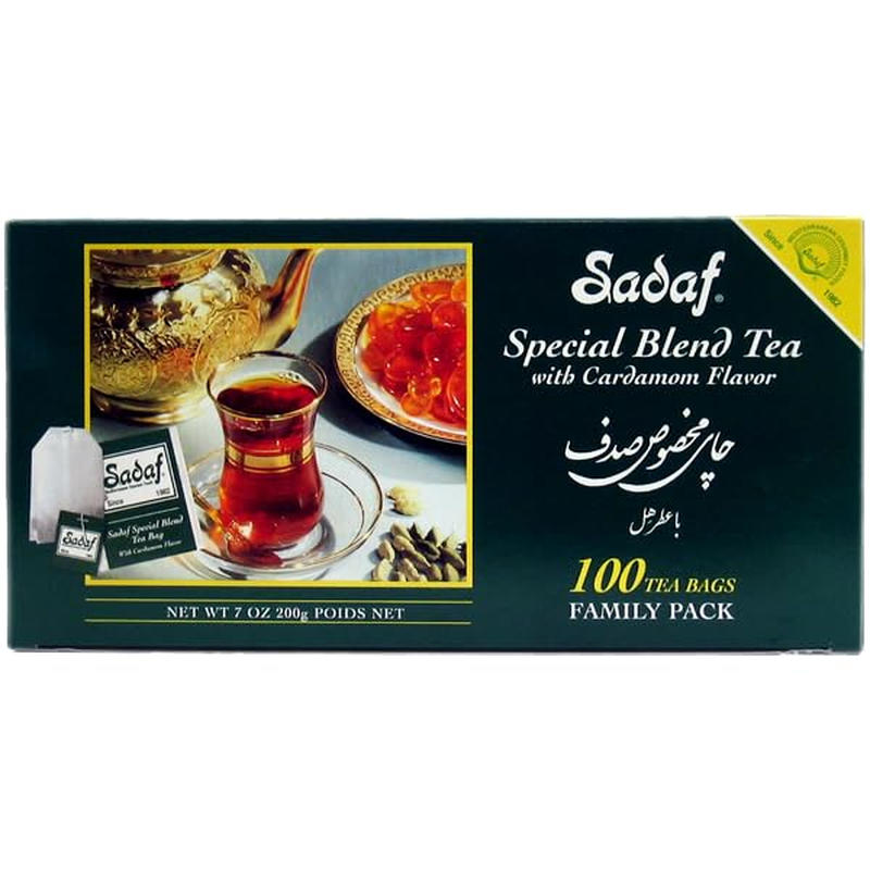 Cardamom Tea Bags - Special Blend Tea with Cardamom - Ceylon Black Tea - Quicktea Product Harvested in Sri Lanka - Family Pack - 100 Tea Bags
