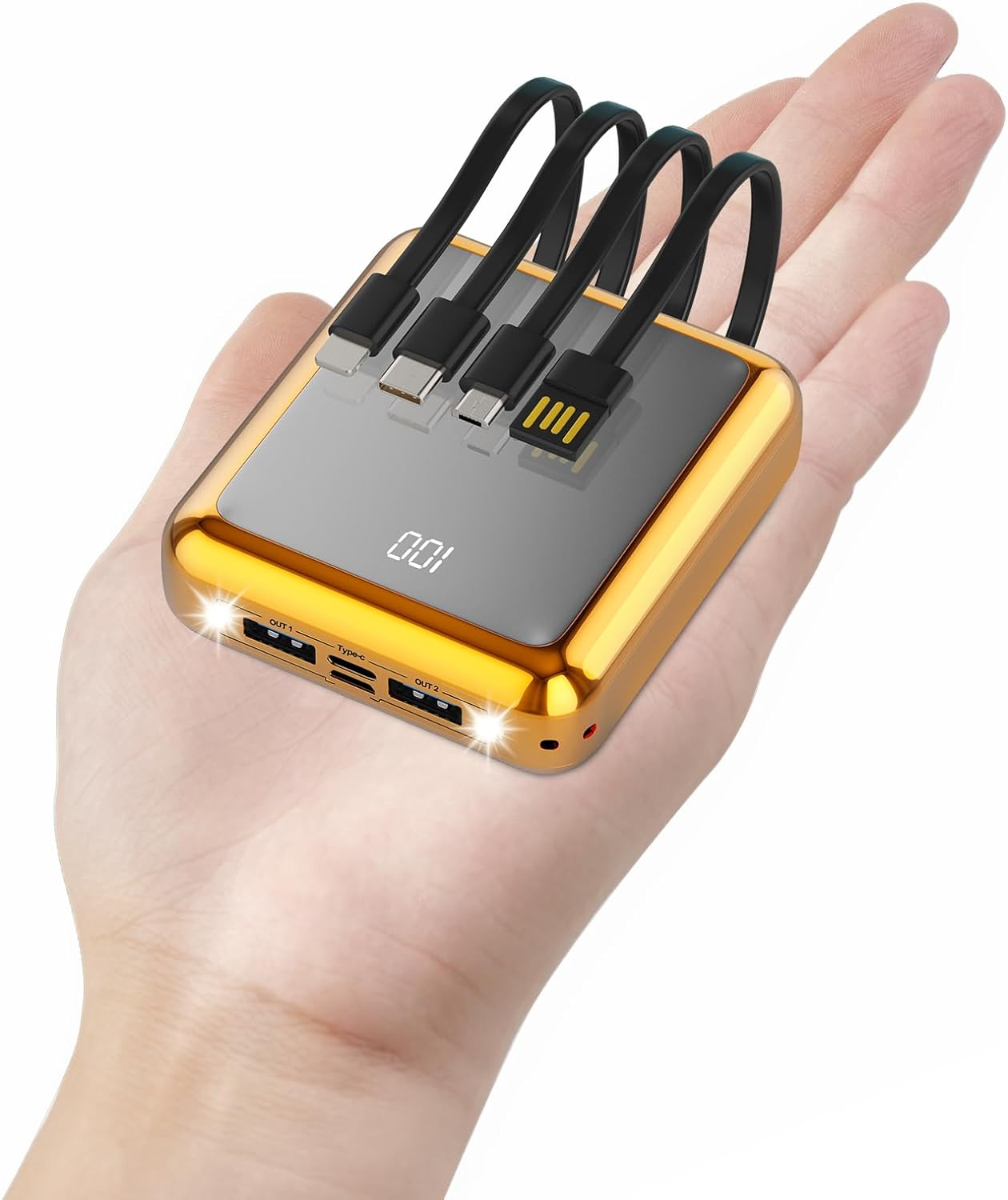 Portable Charger with Built in Cables, Power Bank with Cords Wires Small 1000... - Picture 10 of 14