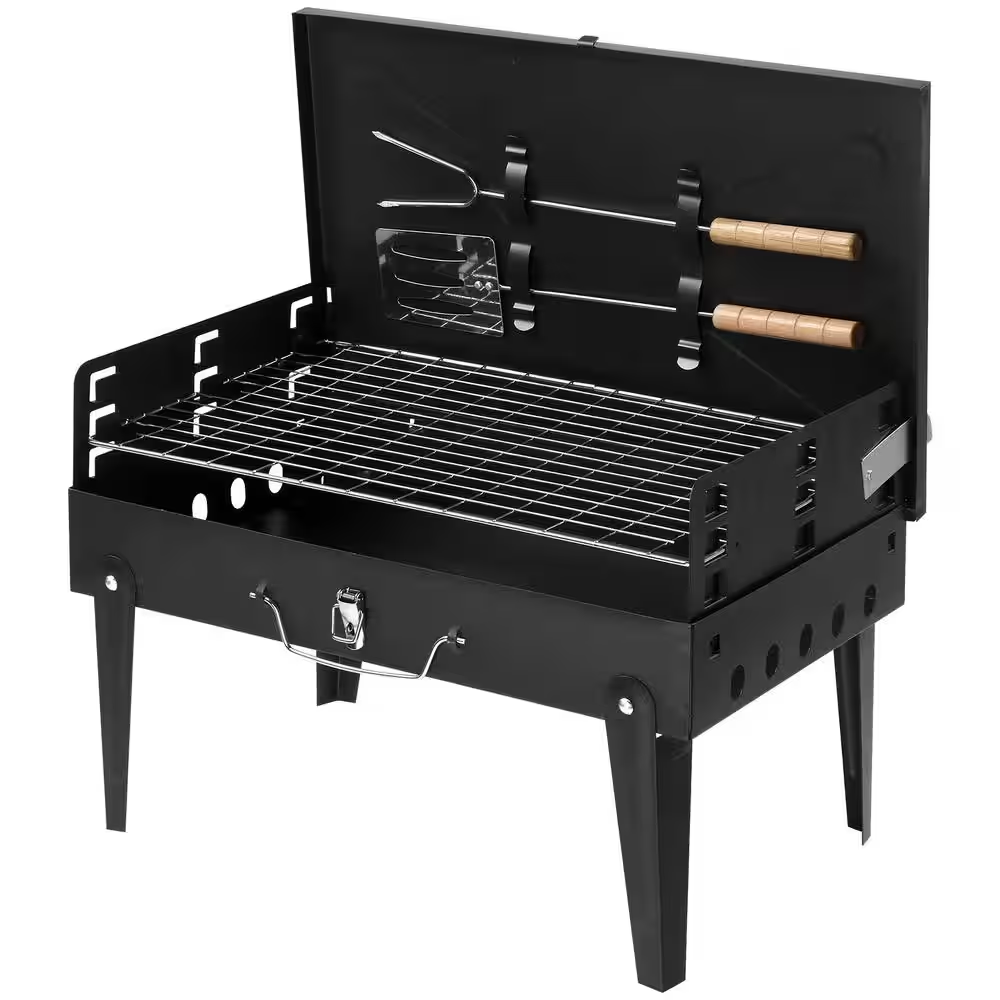 Portable Charcoal Grill in Black Free Shipping NEW