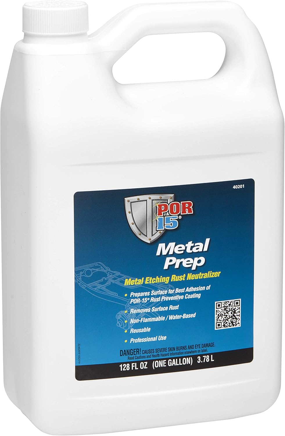 Metal Prep, Metal Etching Rust Neutralizer, Non-Flammable and Water-Based, 128 Fluid Ounces