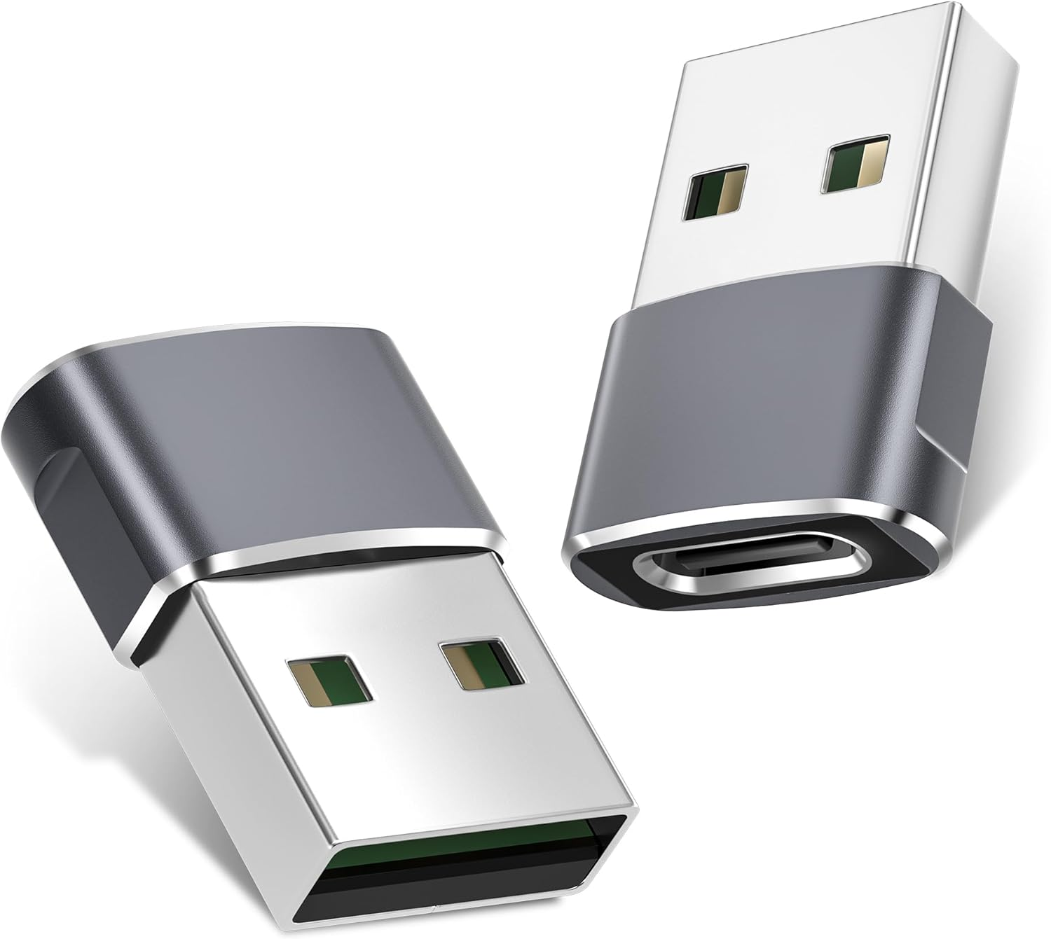 Basesailor USB to USB C Adapter for Iphone 17 Pro Max,17E 16 15 Charger Adapter 2Pack,Type C Female to USBA Male Converter for Apple Watch Iwatch S11/10,Airpods Pro 3 4,Ipad Mini 7 Air,Samsung S26 S25