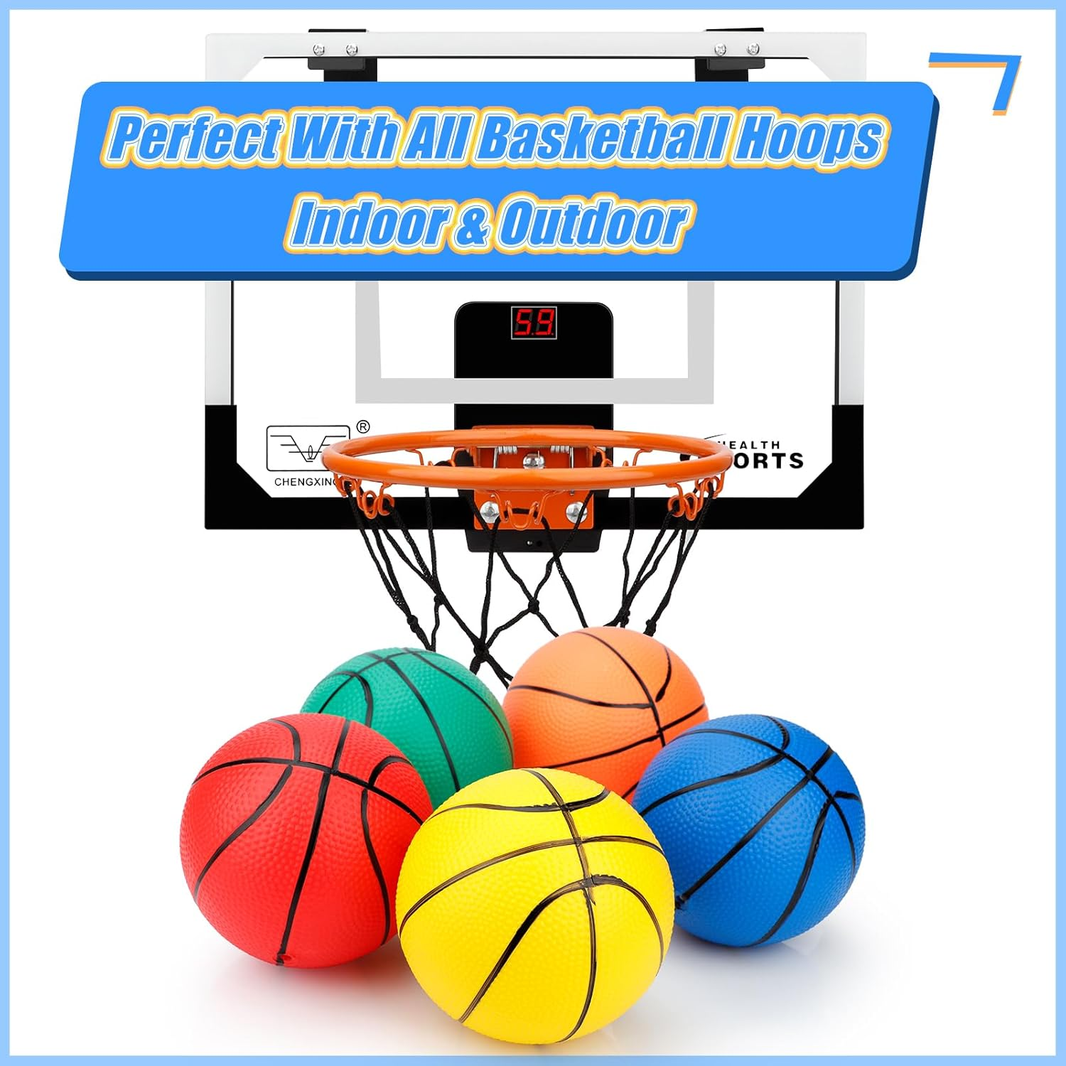 5 Inch PVC Mini Basketball for Indoor Hoops, Soft 5" Rubber Small Replacement... - Picture 9 of 14