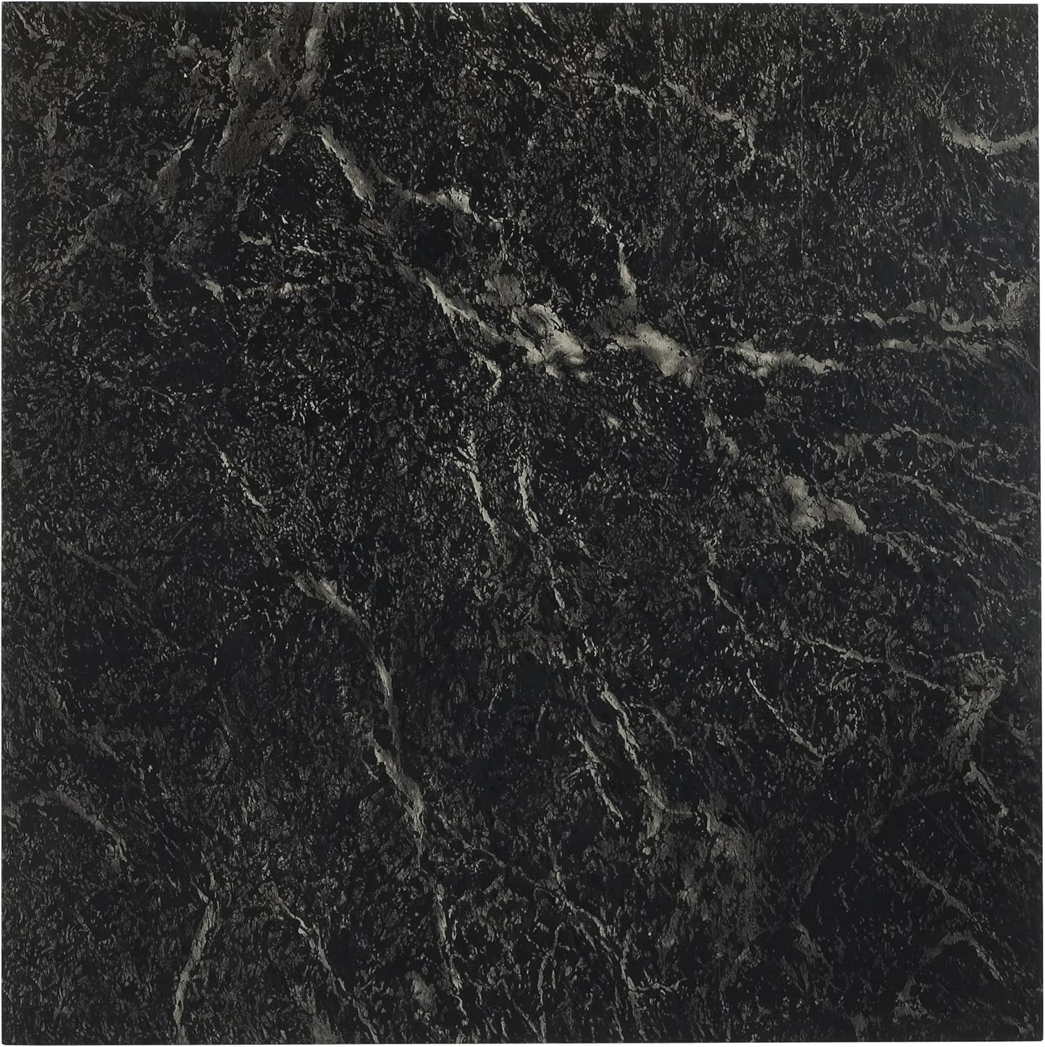 Achim Home Furnishings FTVMA40920 Nexus Vinyl Tile, Marble Black with White Vein, 20 Count(Pack of 1), 12 Inch X 12 Inch