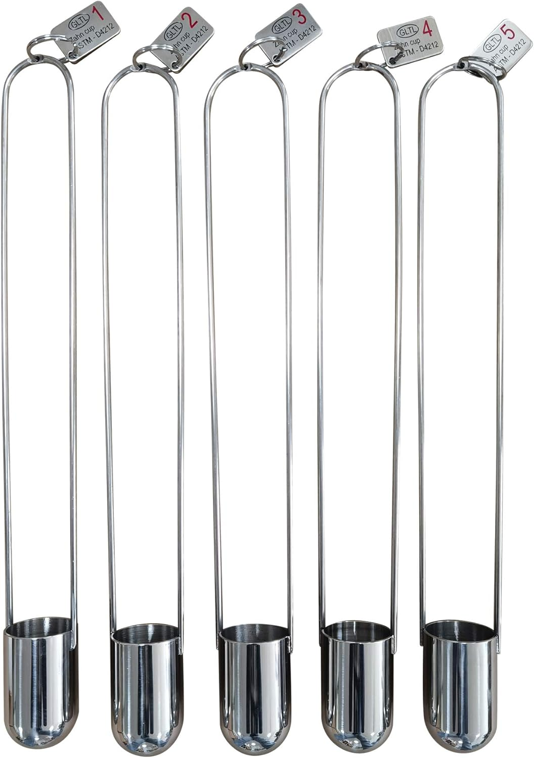 Zahn Immersion Viscosity Cup Viscometer 44Ml Cup Volume (1#/2#/3#/4#/5#) for Test the Viscosity of Newtonian or Approximate Newtonian Liquid (1#+2#+3#+4#+5#)