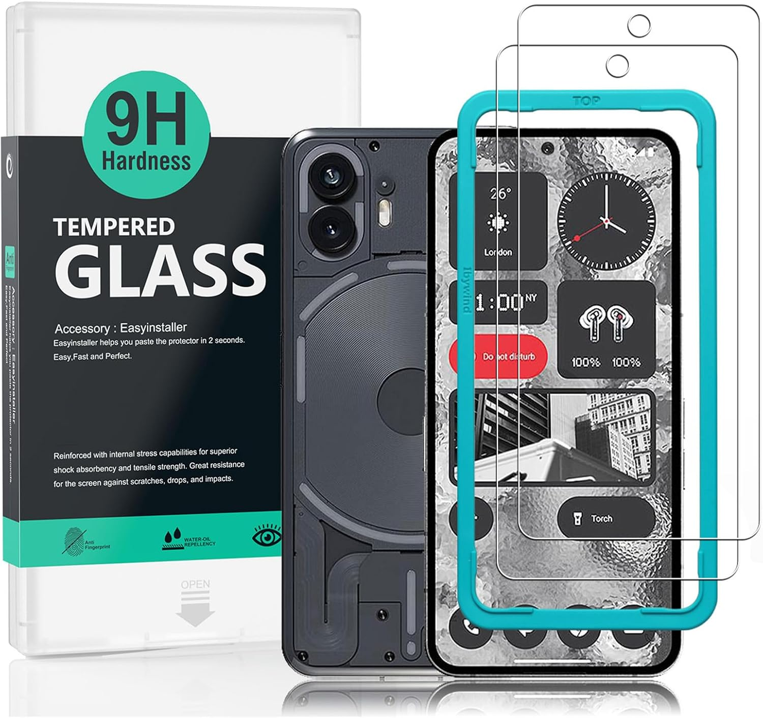 Ibywind 2 Pack Screen Protector for Nothing Phone (2) 5G 6.7