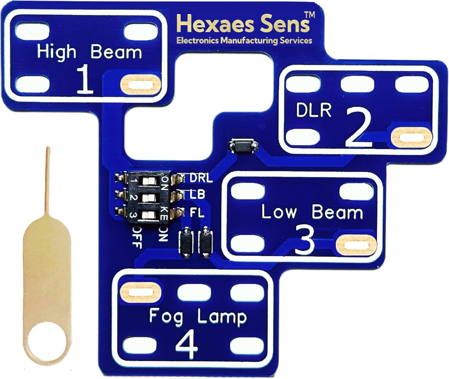 Customizable 6 High Mod ＆ 8 High Mod for 2003-2007 Chevy Silverado & Sierra 1500/2500/3500 Classic | Low Beams DRL Fog Lights Stay on with High Beams | Plug & Play Installation.(Blue)