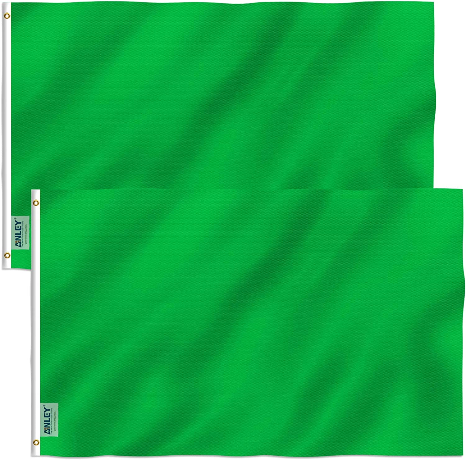 ANLEY Pack of 2 Fly Breeze 3x5 Foot Solid Red Flag - Vivid Color and UV Fade ... - Picture 12 of 13