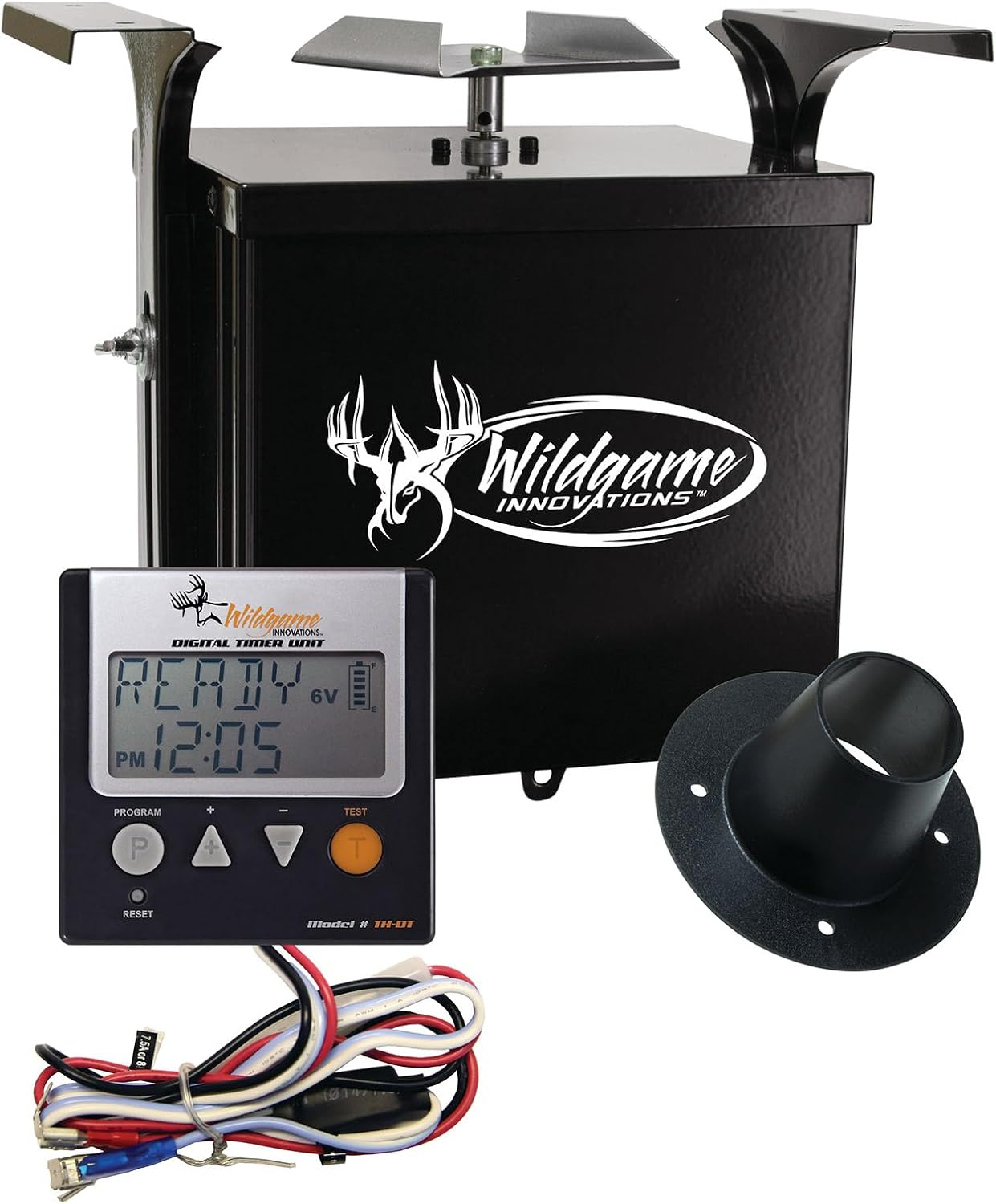 WILDGAME INNOVATIONS Trophy Hunter 6V Digital Feeder Kit , Weather-Resistant Durable Easy-To-Use Digital Power Control Unit for Hunting Game Feeder