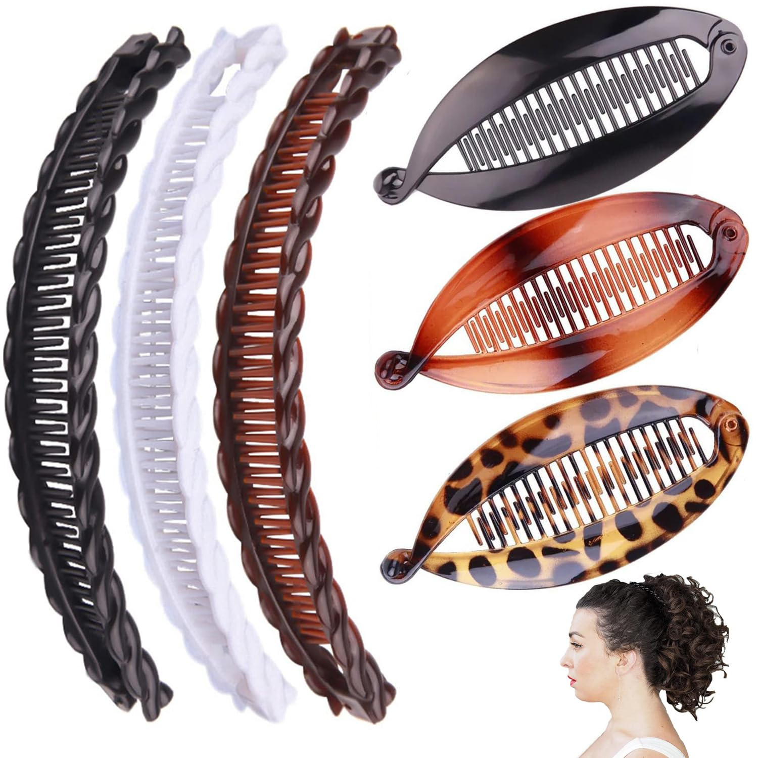 Banana Hair Clips Vintage Clincher Combs Tool for Thick Curly Hair