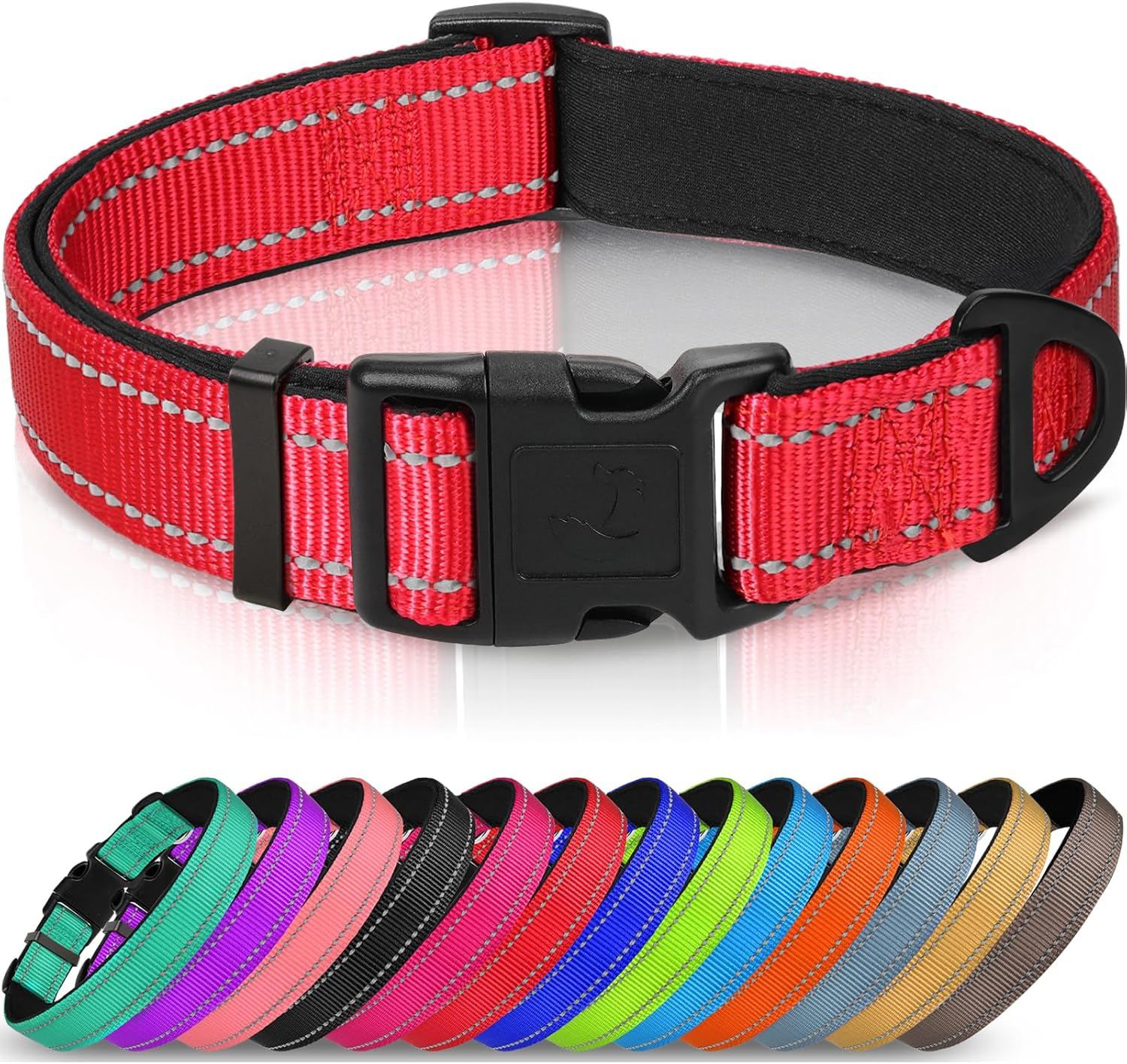 Joytale Reflective Dog Collar,Soft Neoprene Padded Breathable