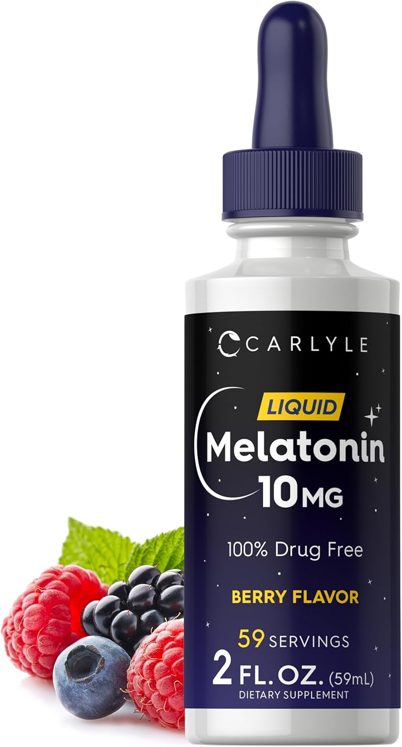 Melatonin 10mg 2 fl oz Liquid Drops Berry Flavor Adults