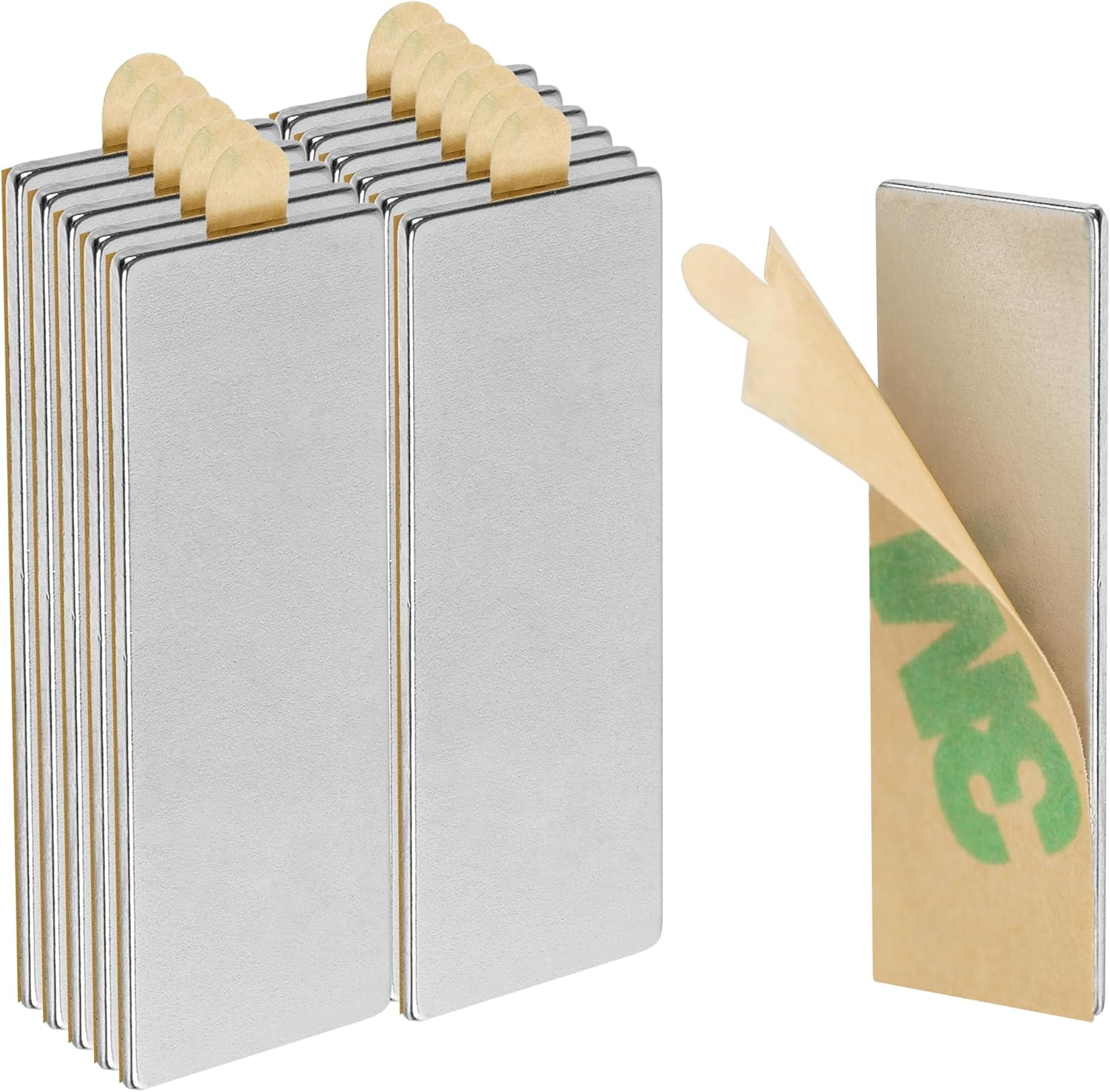 Magneti Adesivi Al Neodimio 12 Pezzi 30X10X1Mm - Forti Calamite Magnete - Magneti a Rettangolo Con Película per La Presentazione per Famiglia, Frigo, Artigianato E La Decorazioni