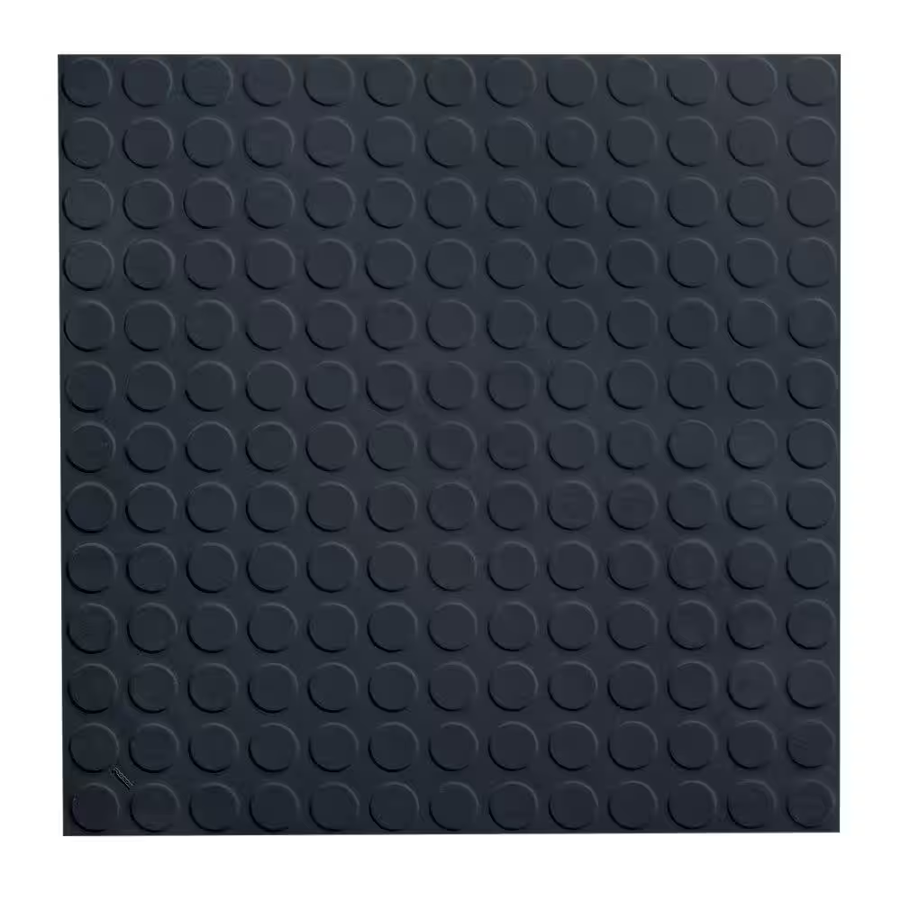 Low Profile Circular Design 19.69 In. X 19.69 In. Black Rubber Tile NEW
