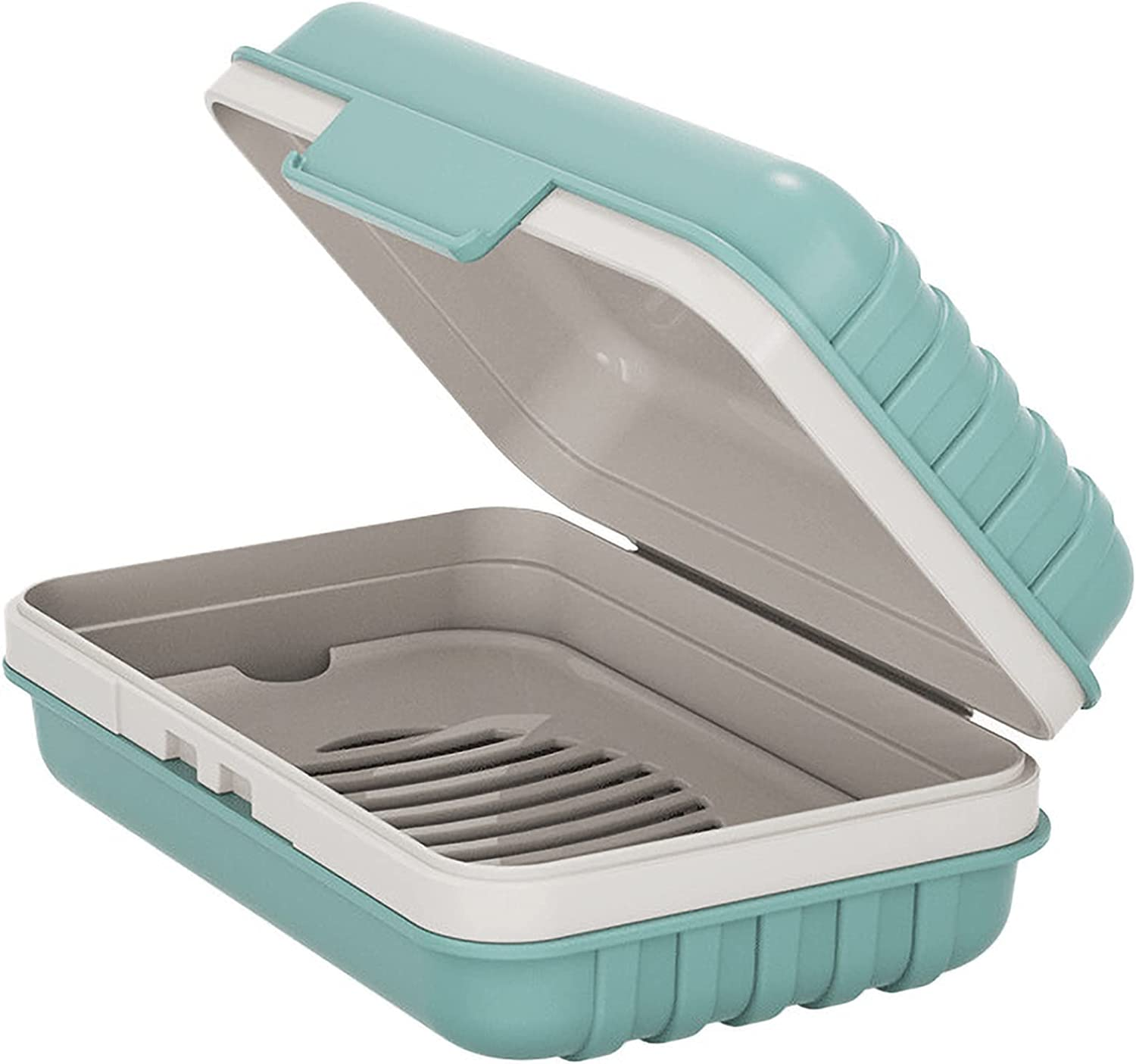 Leakproof Travel Soap Dish with Lid Draining Soap Bar Holder Portable