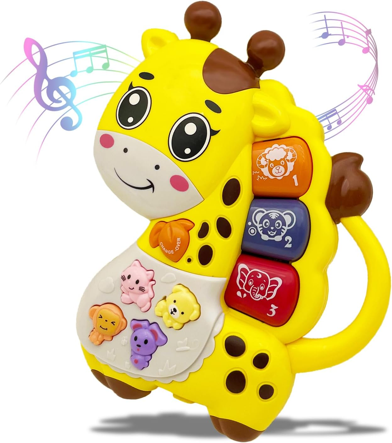 Baby Piano Keyboard Toys 12-18 Month Early Learning Light up Music Toys Infant Gifts for 1 Year Old Boys Girls (Giraffe - A)