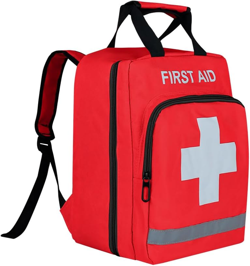 Red Emergency Backpack First Aid Bag Empty Medical First Aid Rucksack Treatme... - Picture 10 of 15