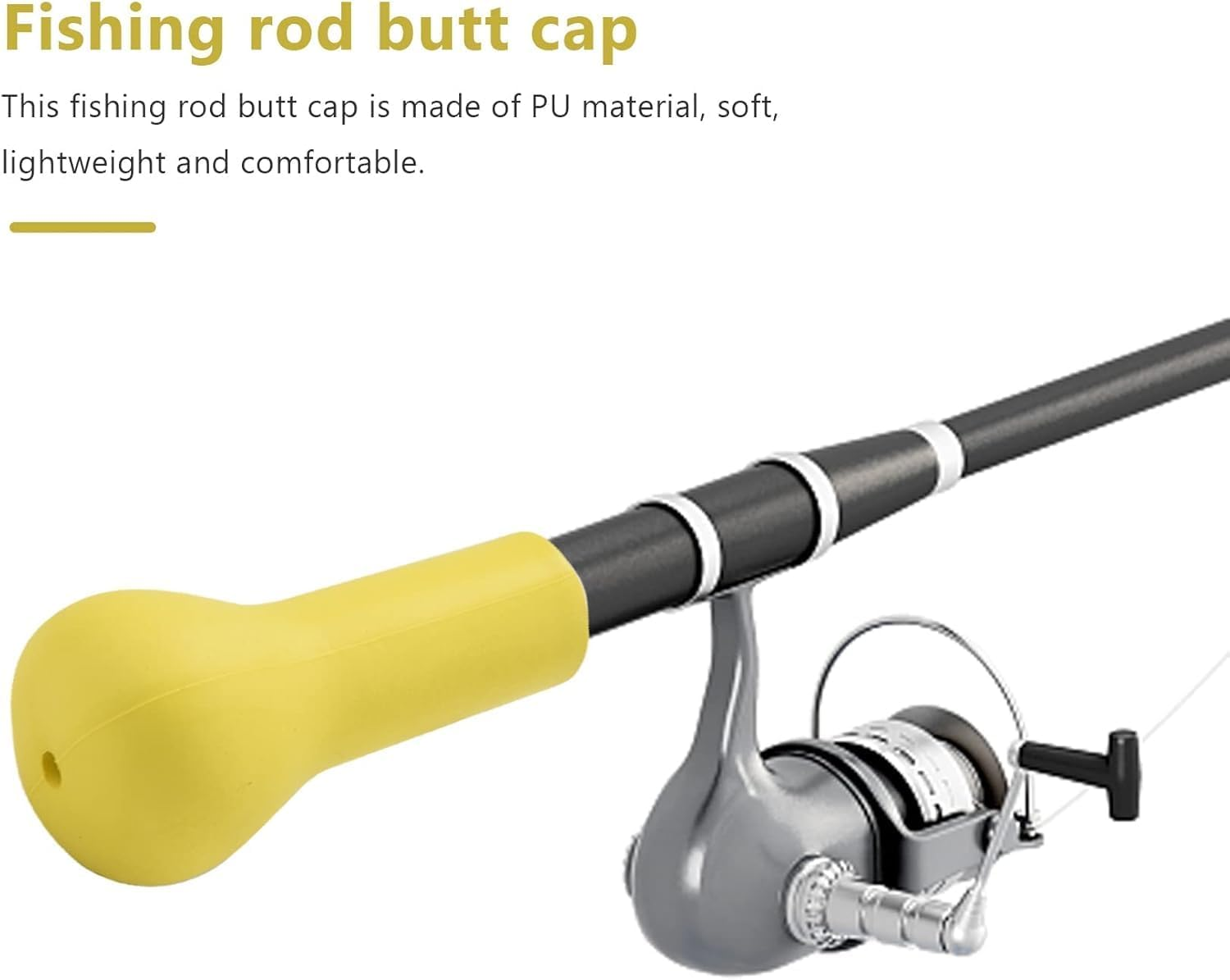 THJOPOKEEL Fishing Rod Butt Cushion Cap, Floating EVA Foam Holder Boat Rock C... - Picture 4 of 14