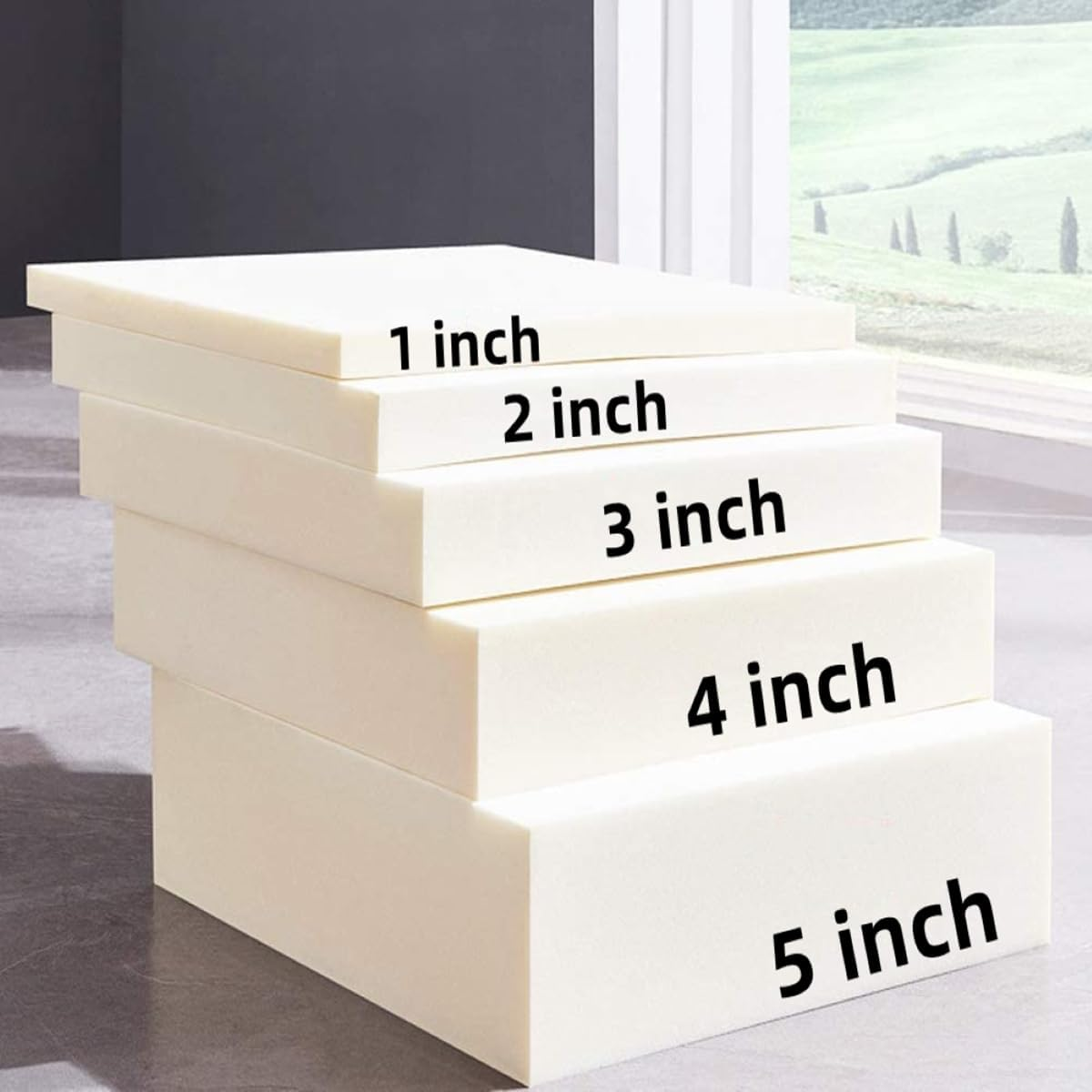 SINCERE Custom Foam Cushion Filling Replacement, Cut to Size Floor Mattress P... - Picture 11 of 13