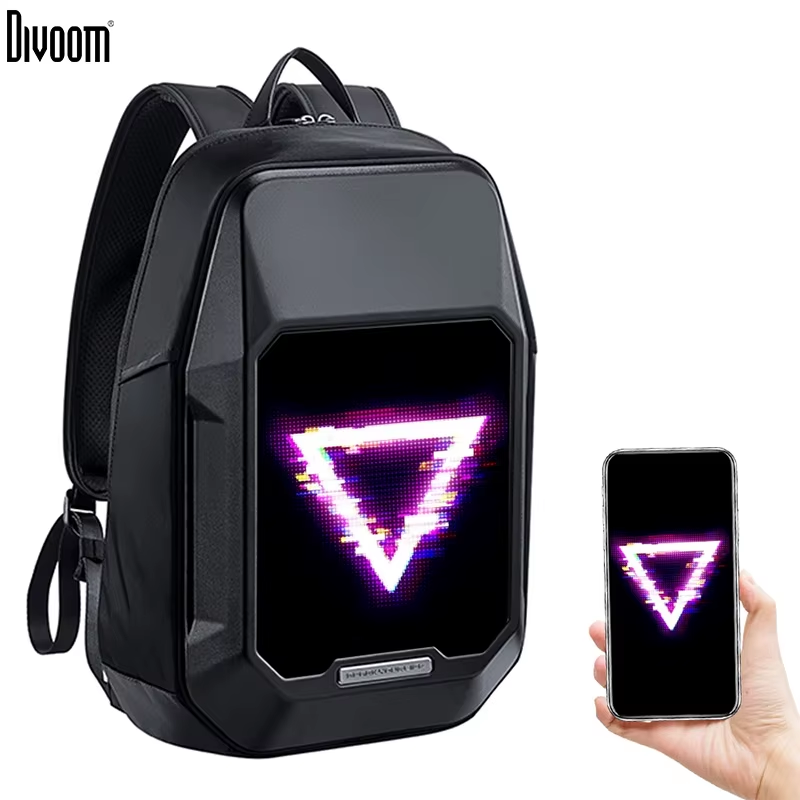 Cyberbag Led Backpack Motorcycle Riding Pixel Advertising Backpack Display Screen Luminous Schoolbag for Men sling bag
