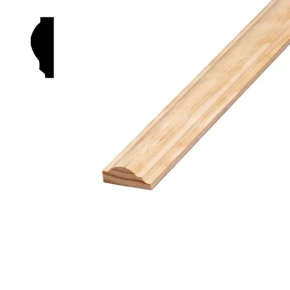 DM L58 - 17/32 In. X 7/32 In. X 96 In. Solid Pine Wall and Cabinet Trim Molding