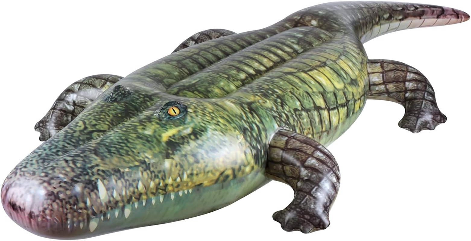 Inflatable Alligator Pool Floats for Adults Kids,84" Giant Pool Beach Toys