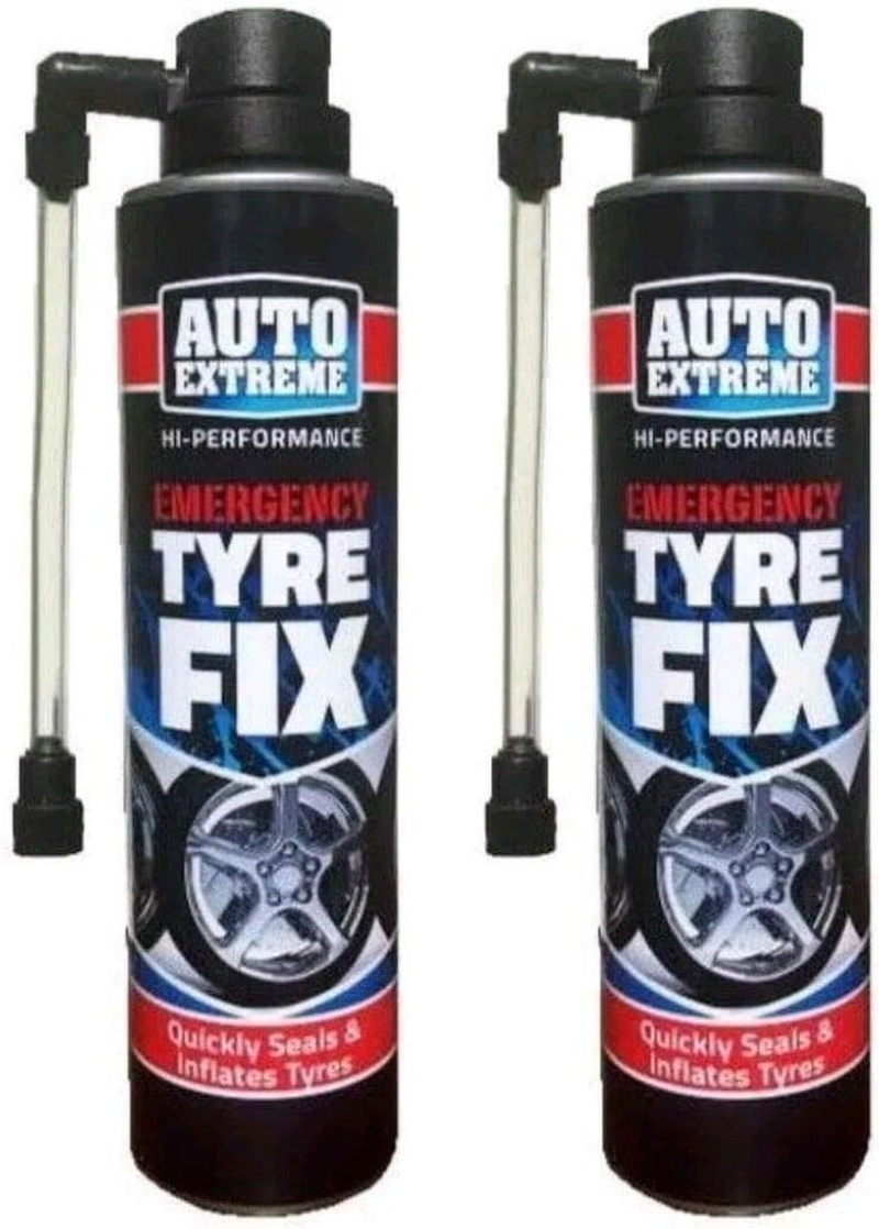 2 X Instant Quick Puncture Repair Car Tyre Fix Sealant Inflates in Seconds 300Ml